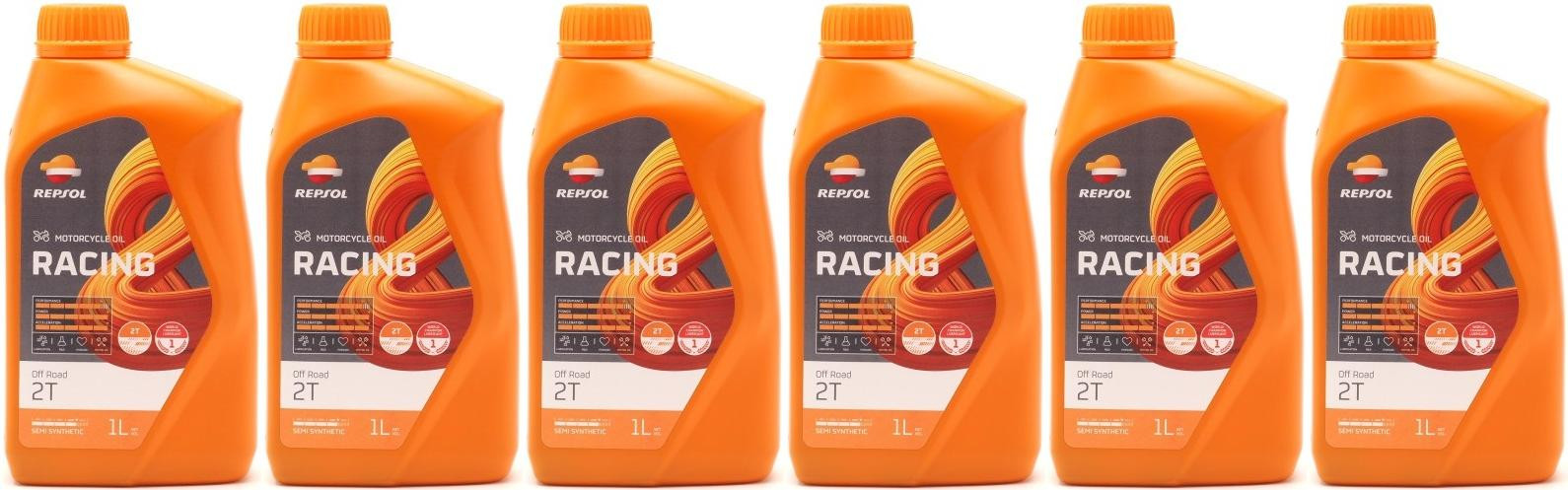 Repsol Motorrad Motoröl RACING OFF ROAD 2T 1 Liter 6x 1l = 6 Liter