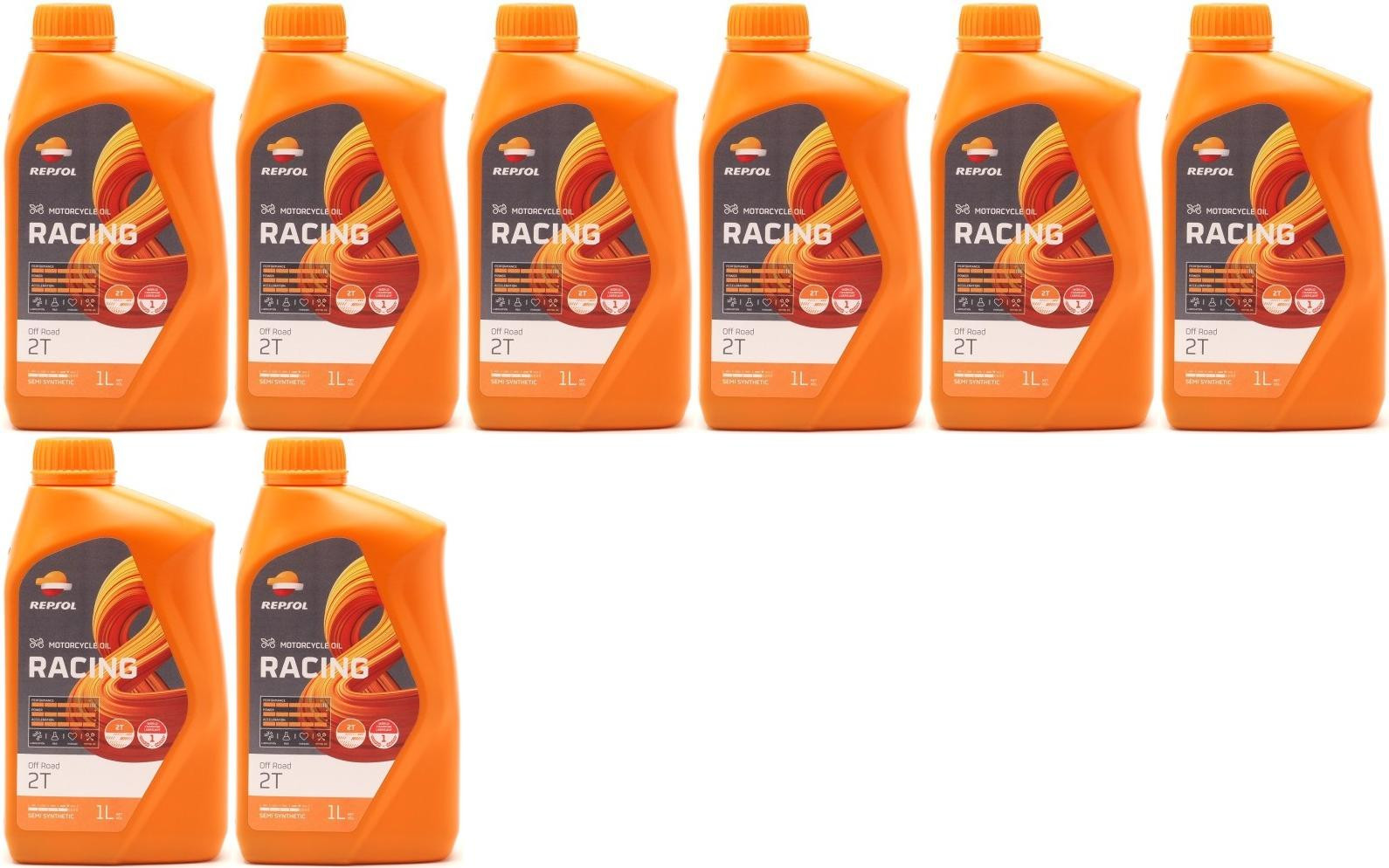 Repsol Motorrad Motoröl RACING OFF ROAD 2T 1 Liter 8x 1l = 8 Liter