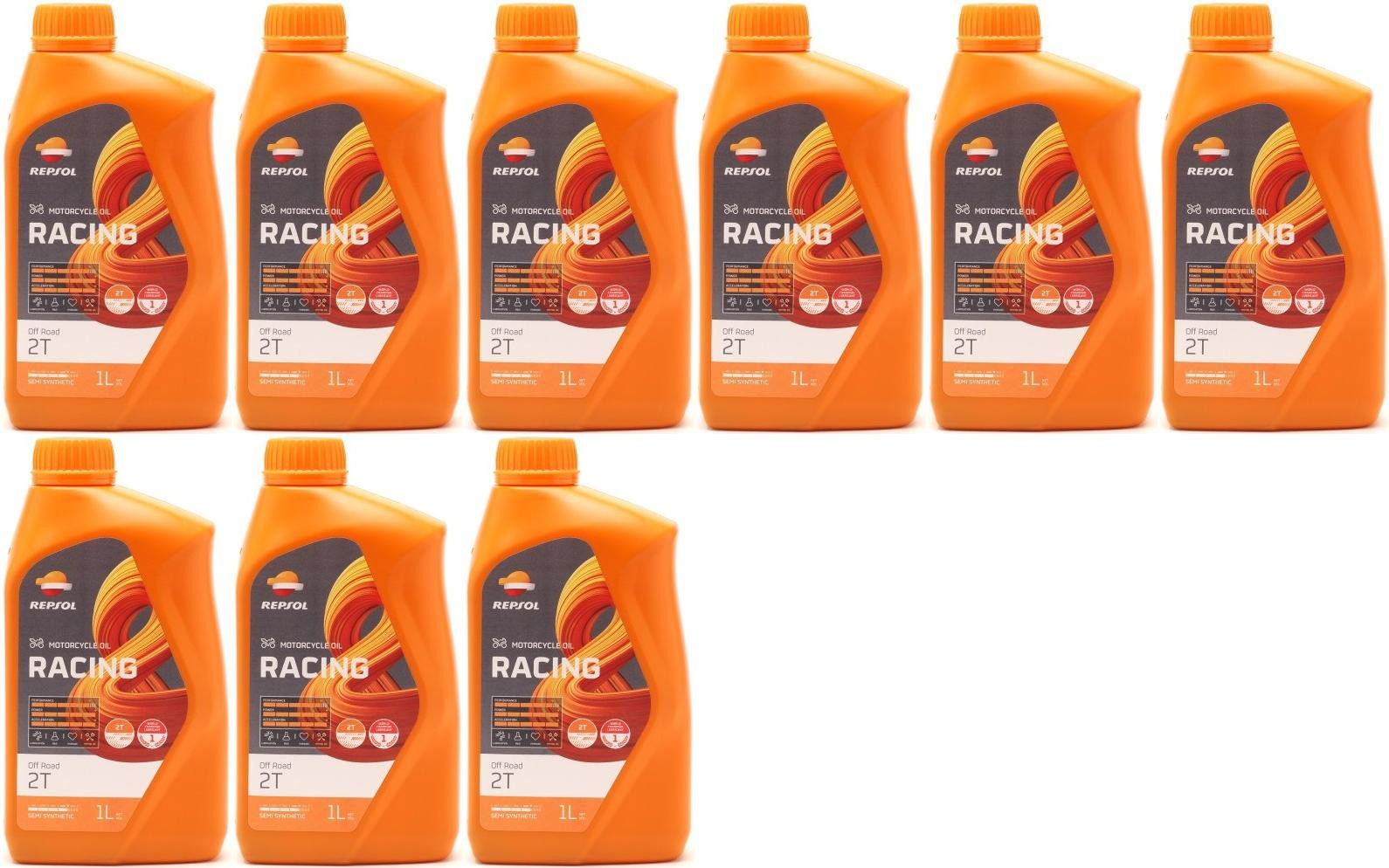 Repsol Motorrad Motoröl RACING OFF ROAD 2T 1 Liter 9x 1l = 9 Liter