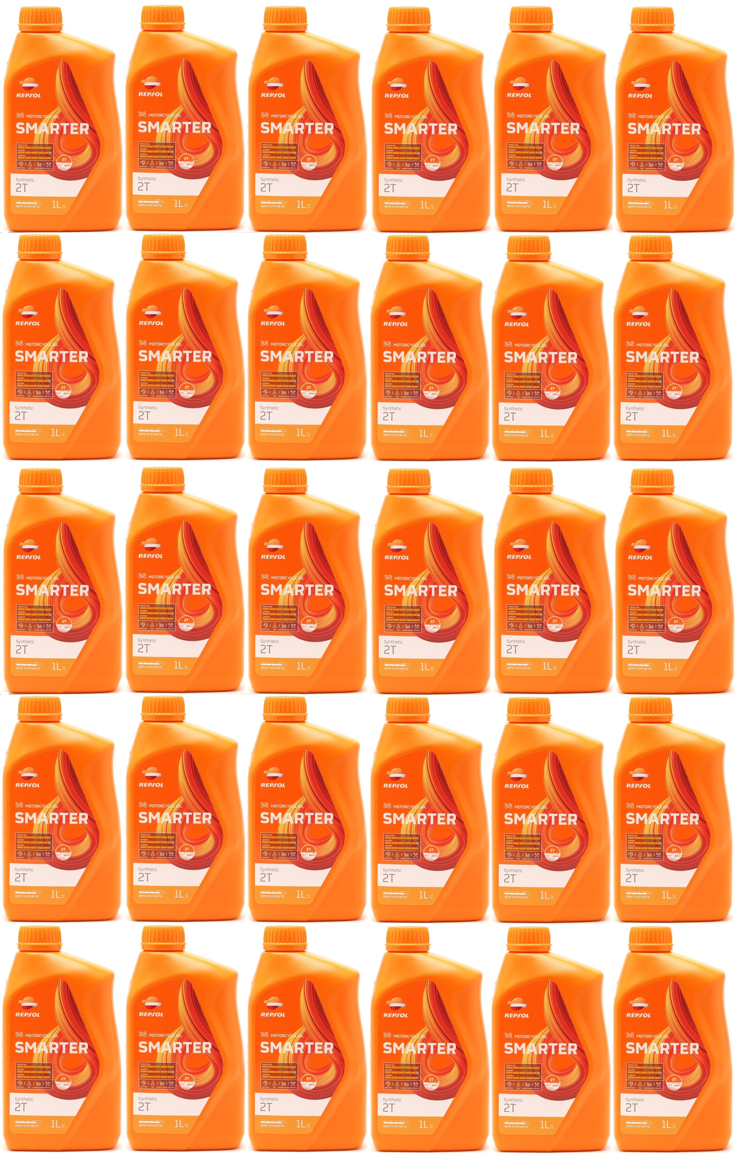 Repsol Motorrad Motoröl SMARTER Synthetic 2T 1 Liter 30x 1l = 30 Liter