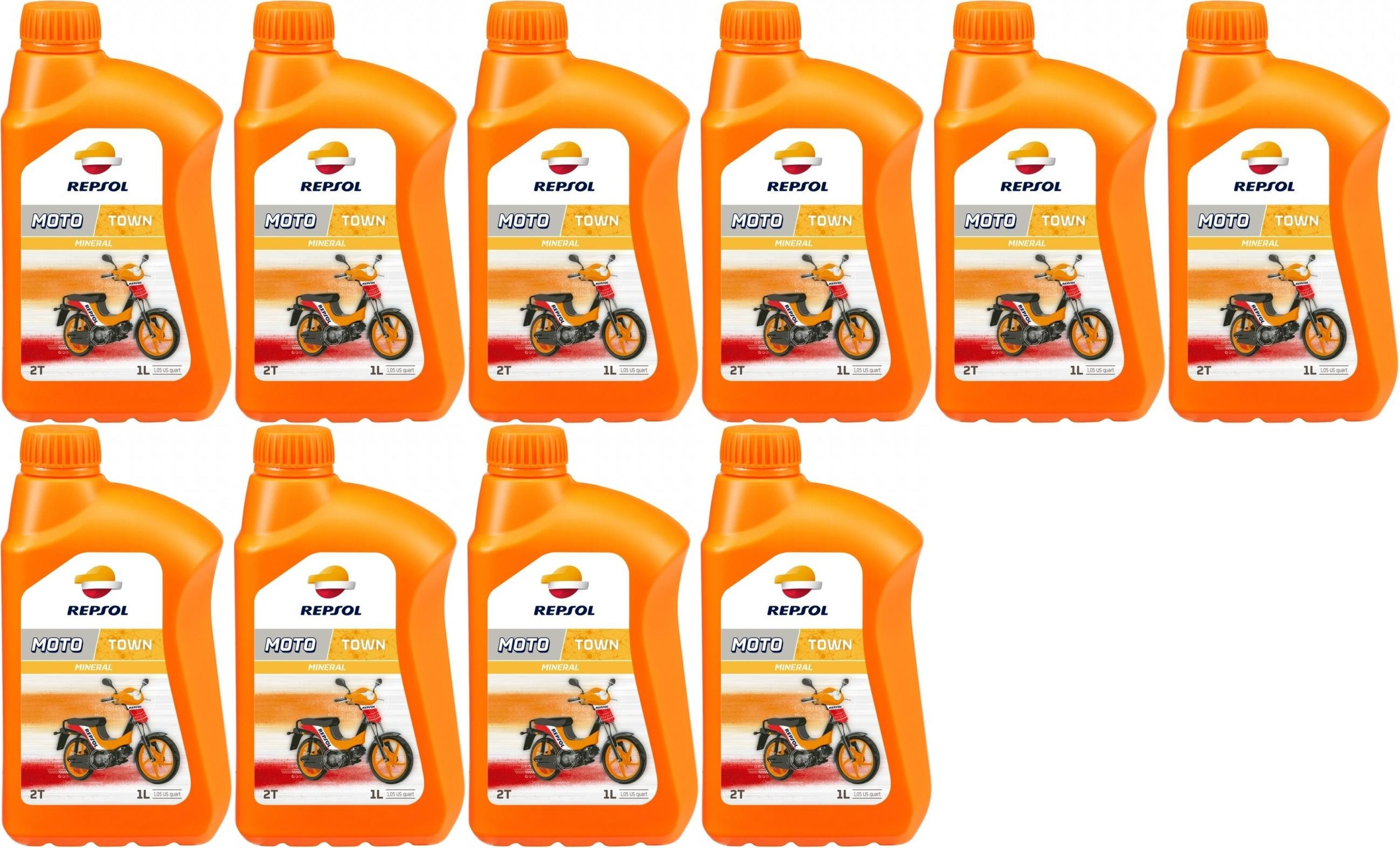 Repsol Motorrad Motoröl MOTO TOWN 2T 1 Liter 10x 1l = 10 Liter