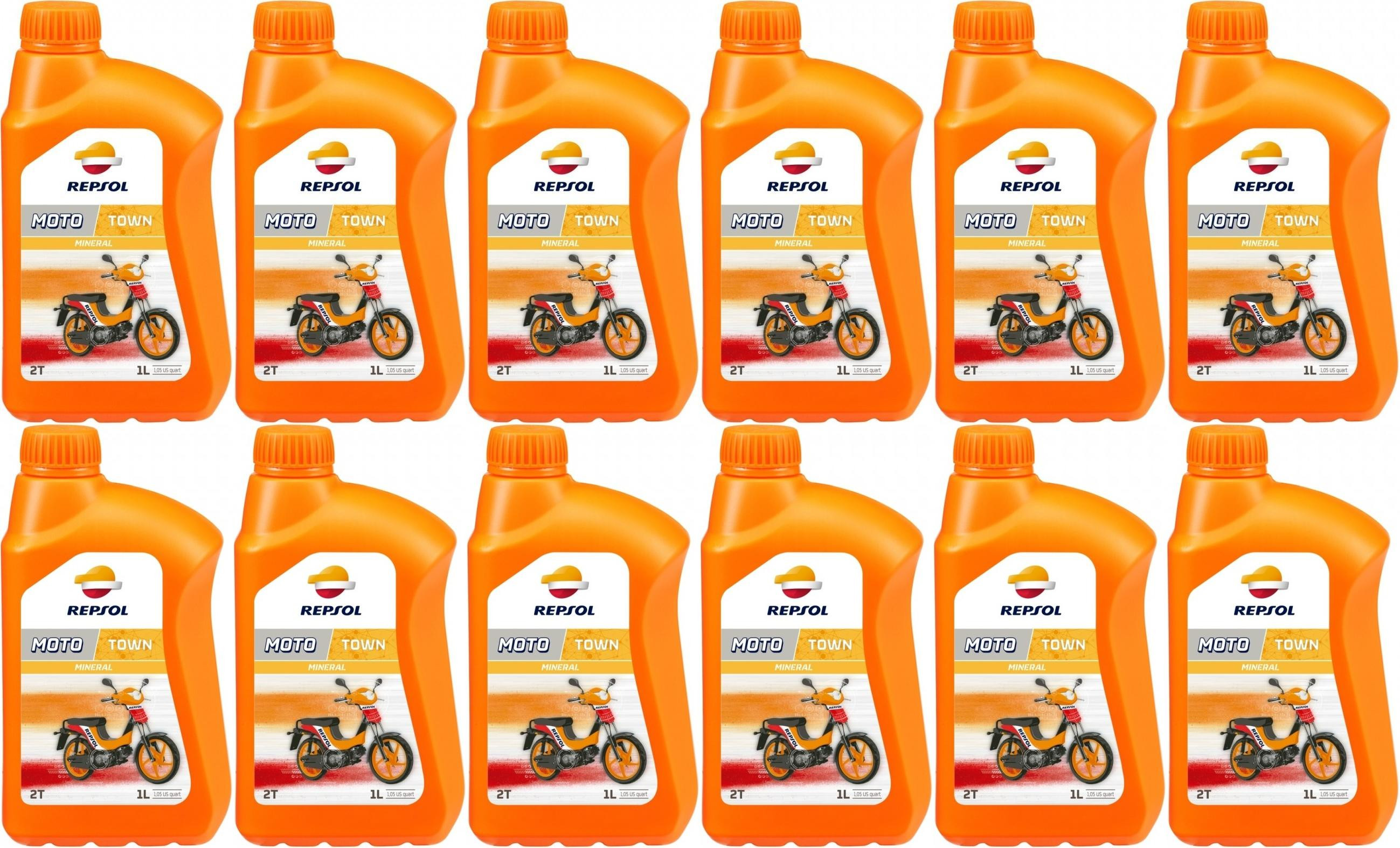 Repsol Motorrad Motoröl MOTO TOWN 2T 1 Liter 12x 1l = 12 Liter