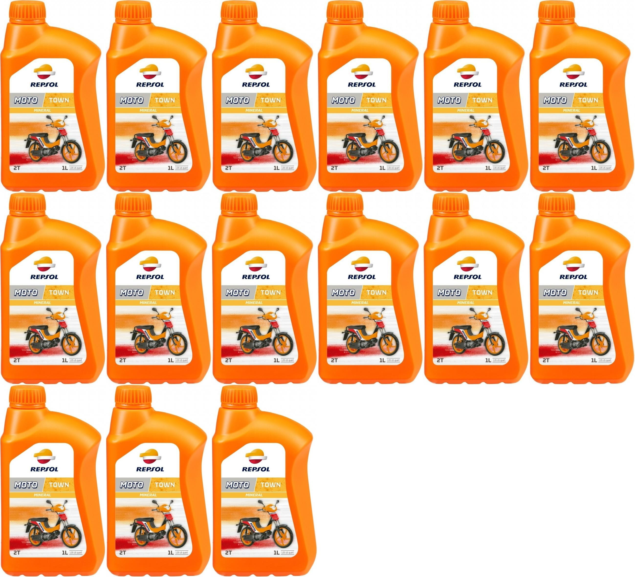 Repsol Motorrad Motoröl MOTO TOWN 2T 1 Liter 15x 1l = 15 Liter