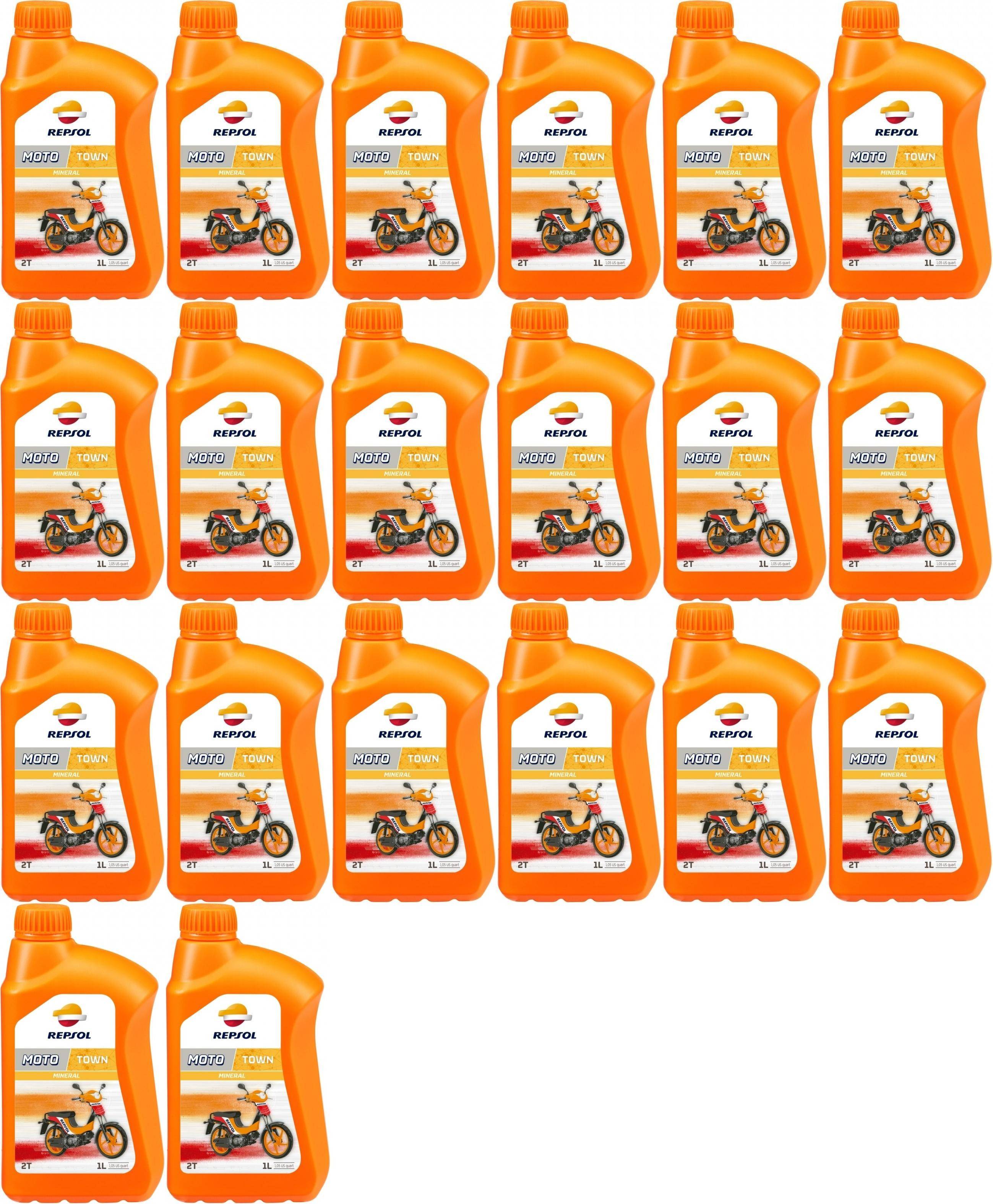 Repsol Motorrad Motoröl MOTO TOWN 2T 1 Liter 20x 1l = 20 Liter