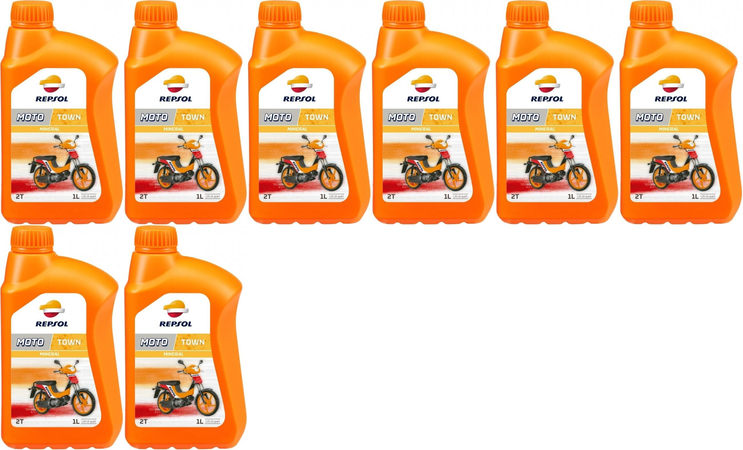 Repsol Motorrad Motoröl MOTO TOWN 2T 1 Liter 8x 1l = 8 Liter