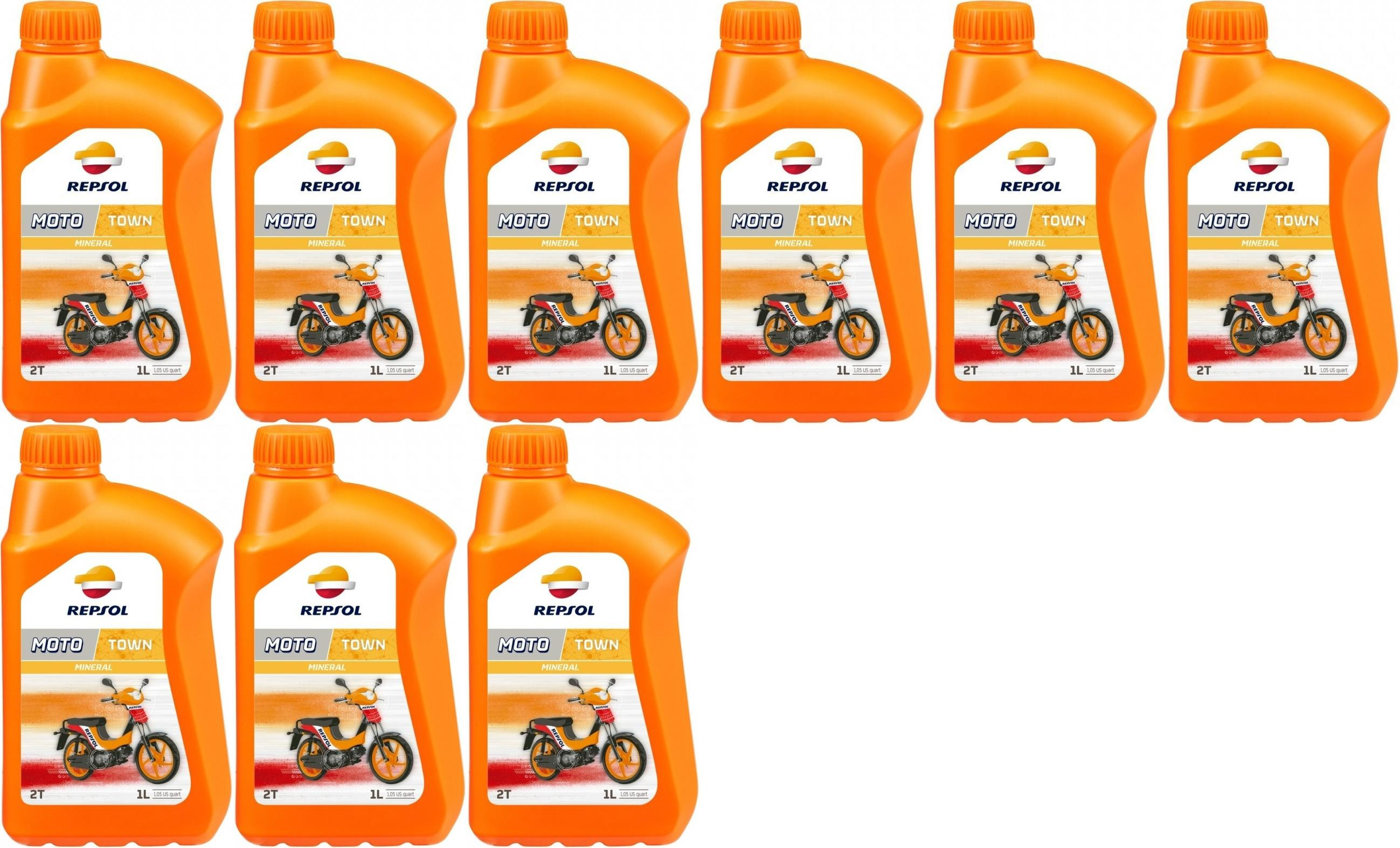 Repsol Motorrad Motoröl MOTO TOWN 2T 1 Liter 9x 1l = 9 Liter