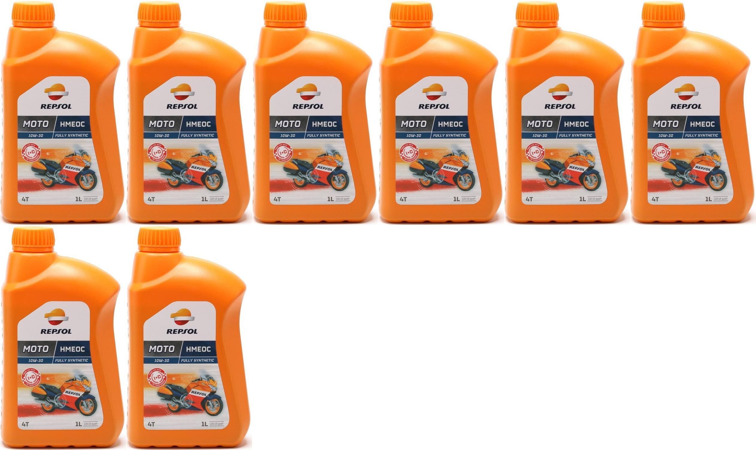 Repsol Motorrad Motoröl MOTO HMEOC 4T 10W30 1 Liter 8x 1l = 8 Liter