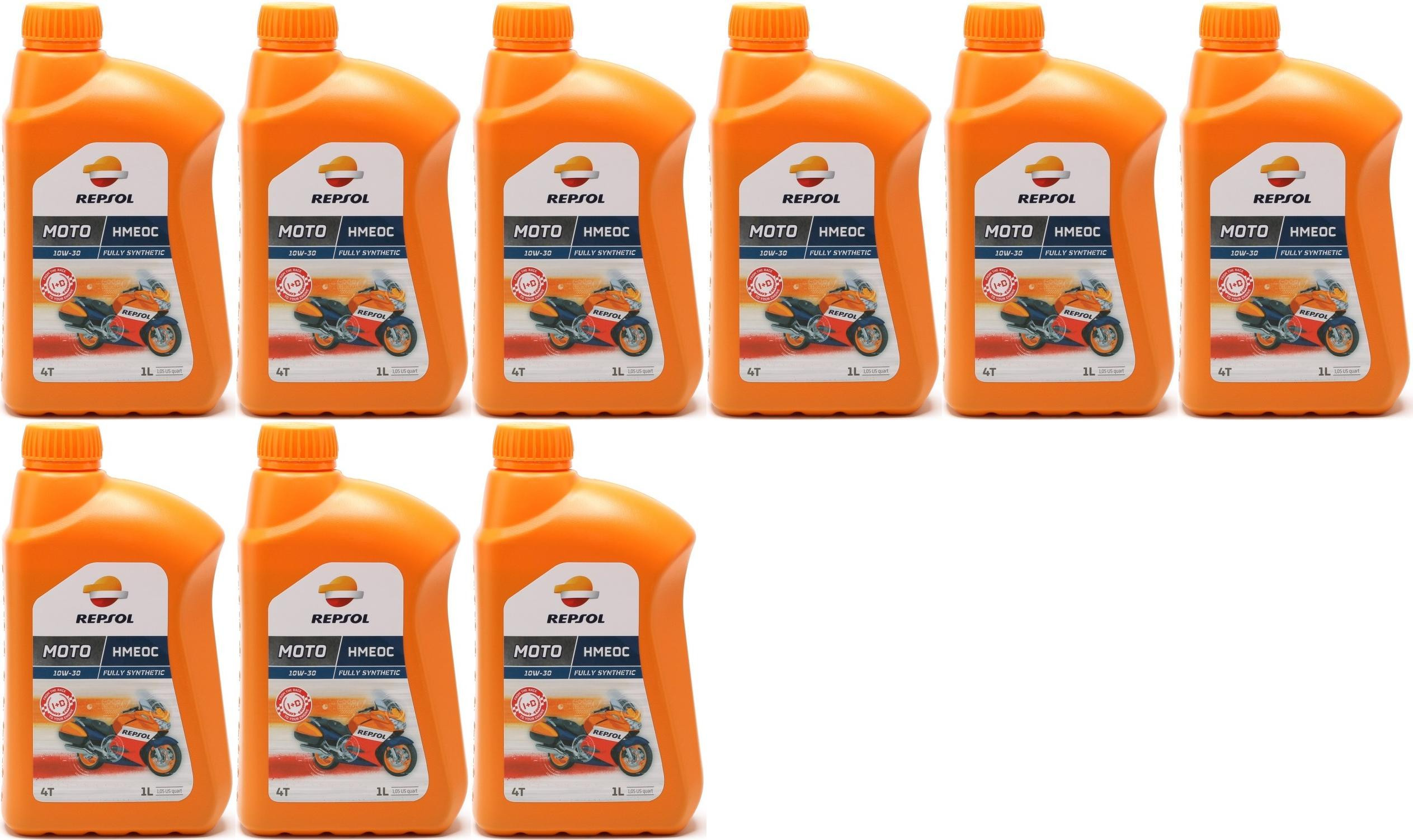 Repsol Motorrad Motoröl MOTO HMEOC 4T 10W30 1 Liter 9x 1l = 9 Liter