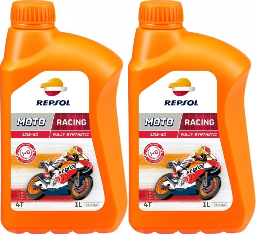 Repsol Motorrad Motoröl MOTO RACING 4T 10W50 1 Liter 2x 1l = 2 Liter
