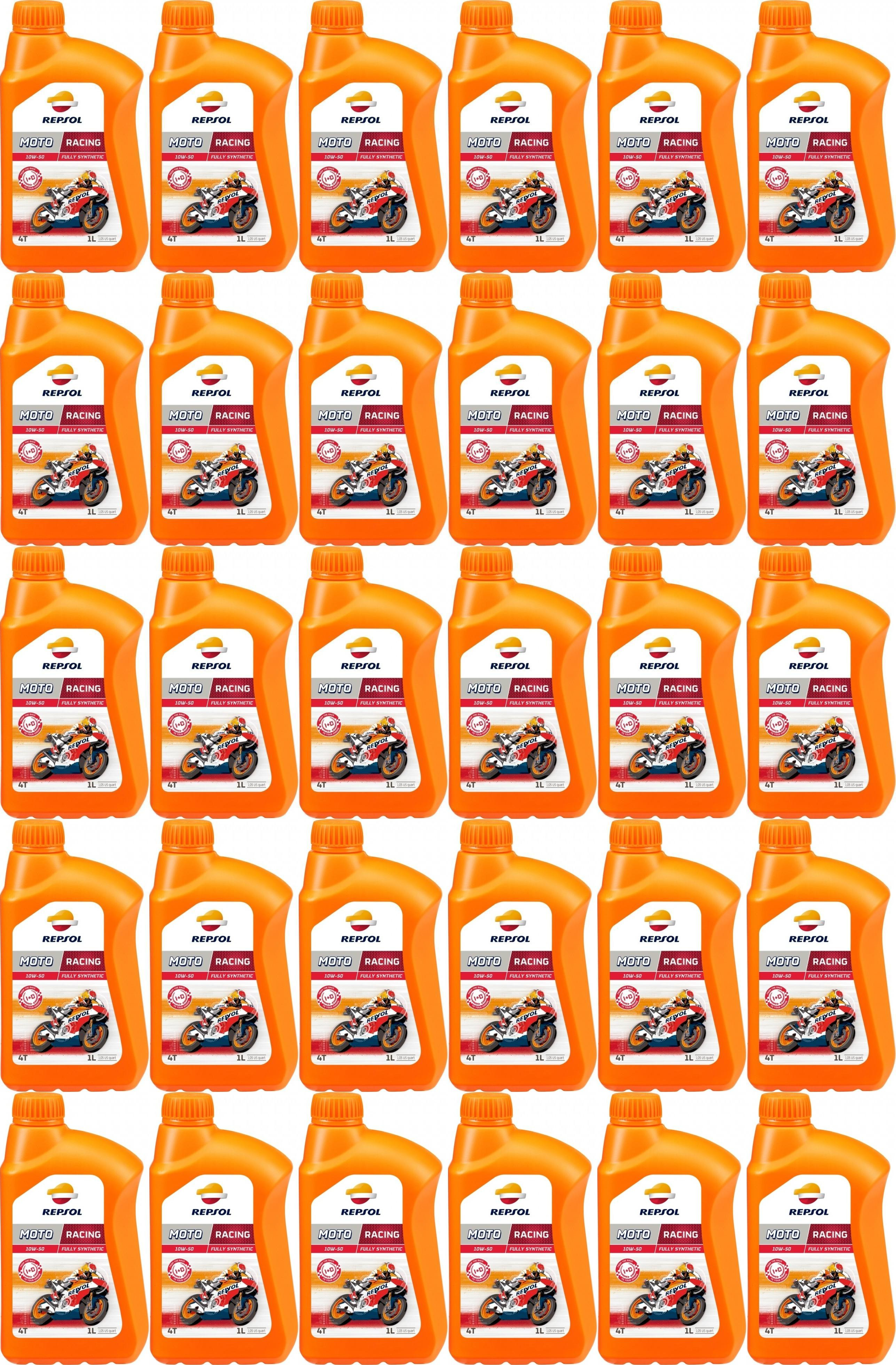 Repsol Motorrad Motoröl MOTO RACING 4T 10W50 1 Liter 30x 1l = 30 Liter