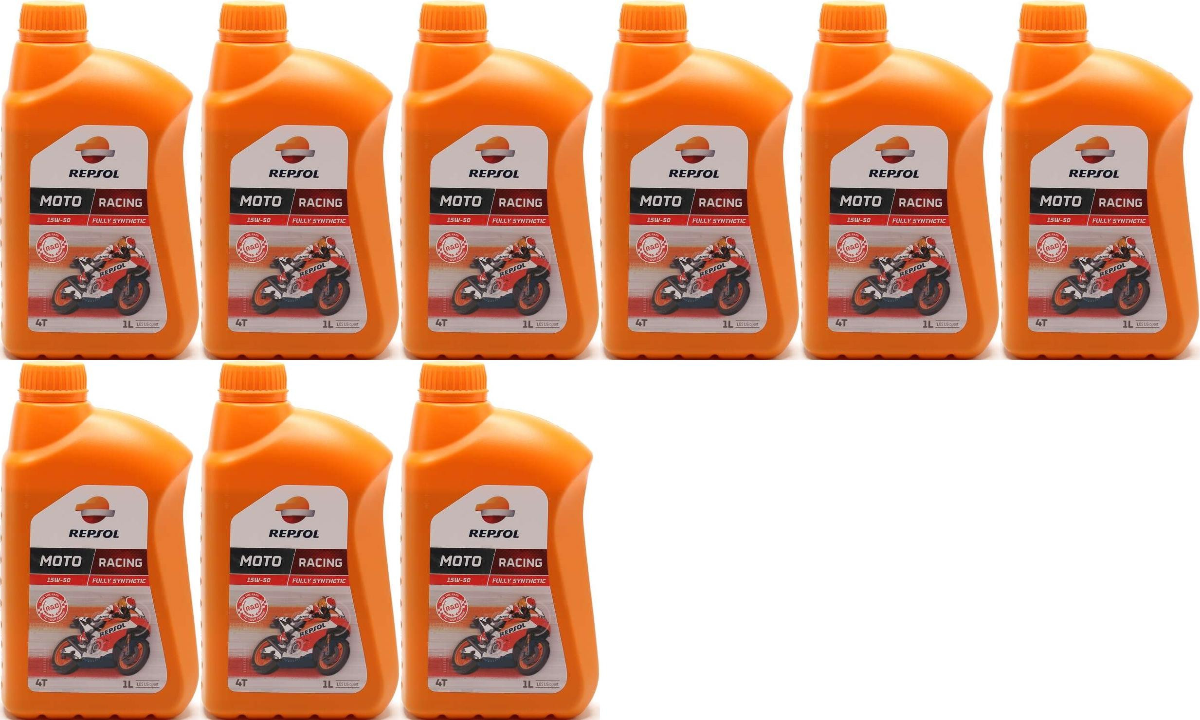 Repsol Motorrad Motoröl MOTO RACING 4T 15W50 1 Liter 9x 1l = 9 Liter