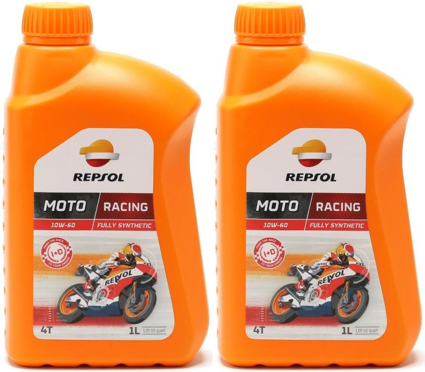 Repsol Motorrad Motoröl MOTO RACING 4T 10W-60 1 Liter 2x 1l = 2 Liter