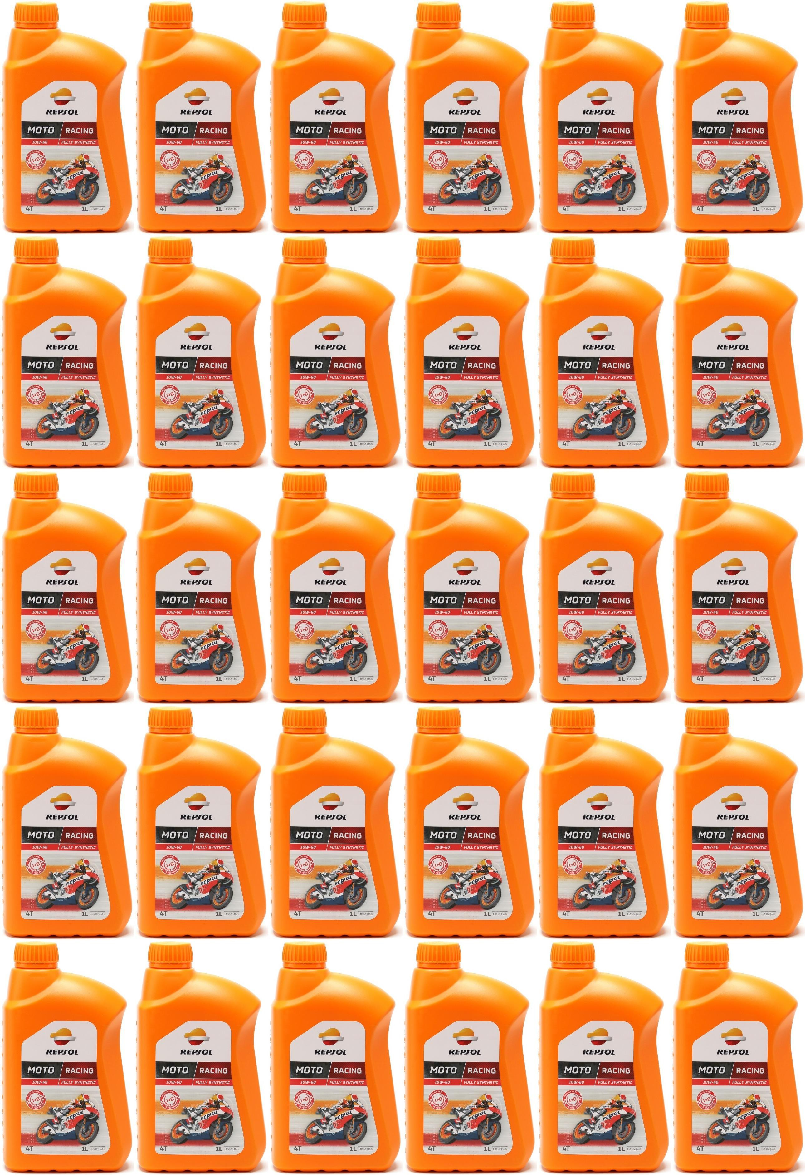 Repsol Motorrad Motoröl MOTO RACING 4T 10W-60 1 Liter 30x 1l = 30 Liter