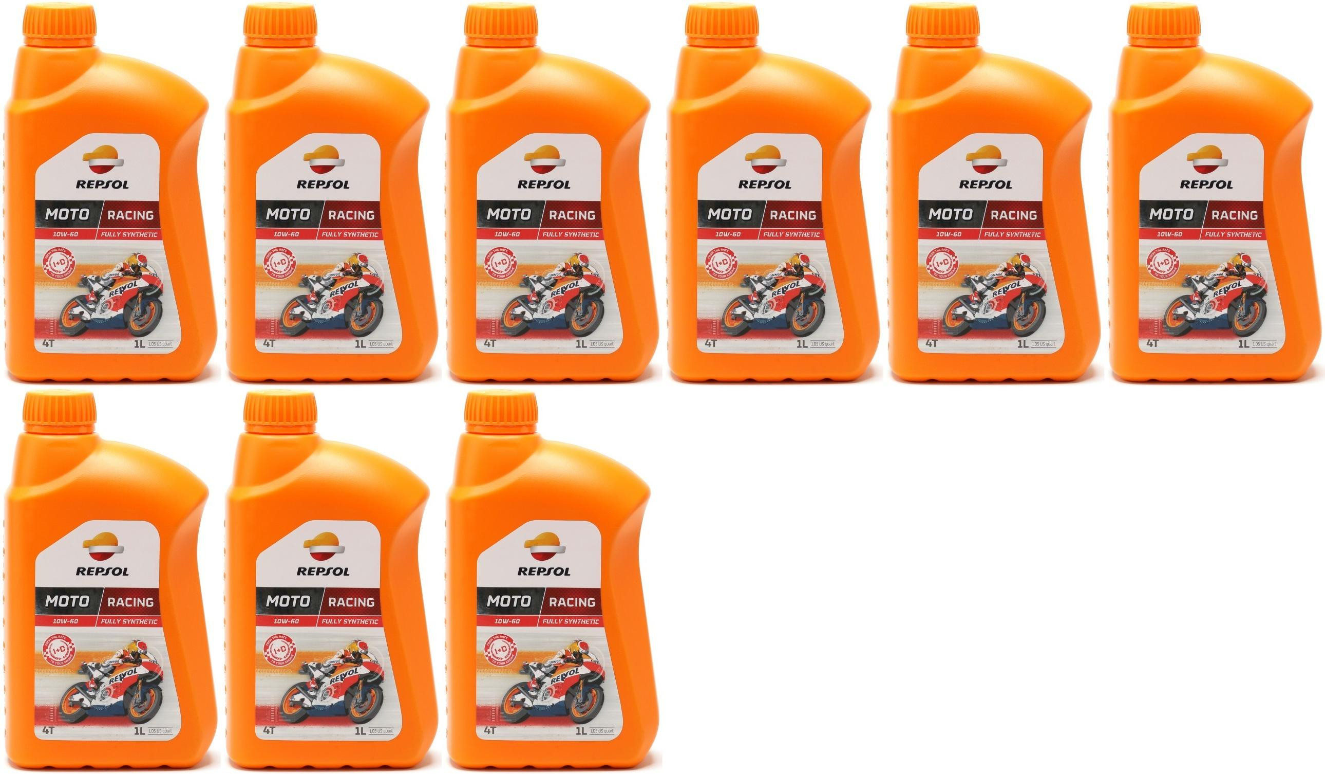 Repsol Motorrad Motoröl MOTO RACING 4T 10W-60 1 Liter 9x 1l = 9 Liter