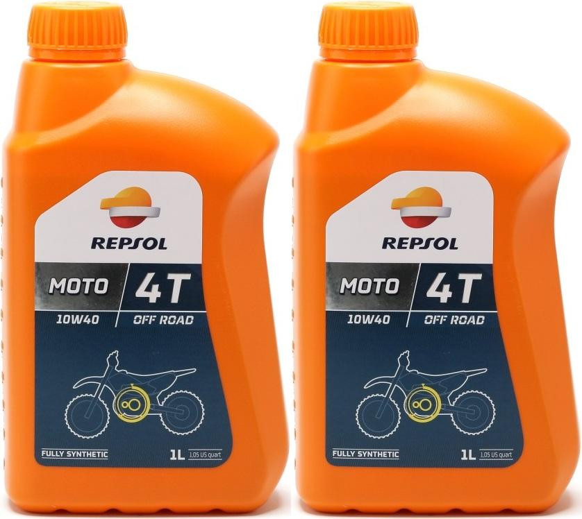 Repsol Motorrad Motoröl MOTO OFF ROAD 4T 10W40 1 Liter 2x 1l = 2 Liter