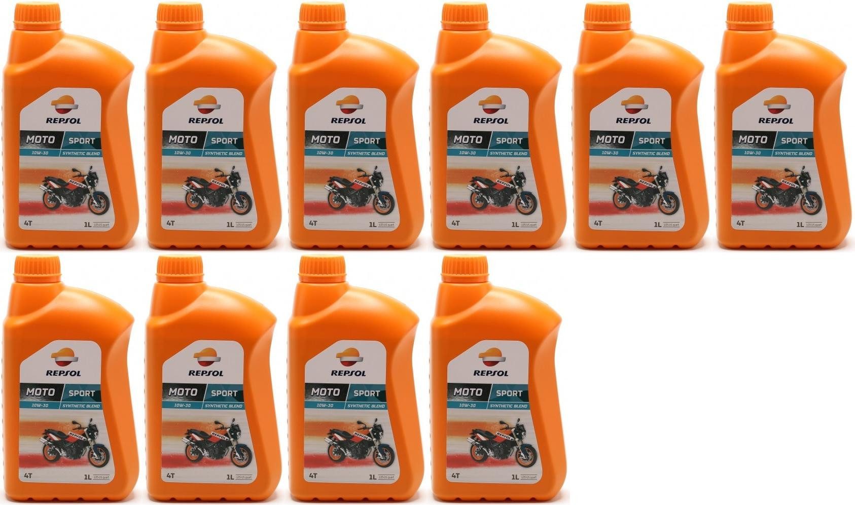 Repsol Motorrad Motoröl MOTO SPORT 4T 10W30 1 Liter 10x 1l = 10 Liter