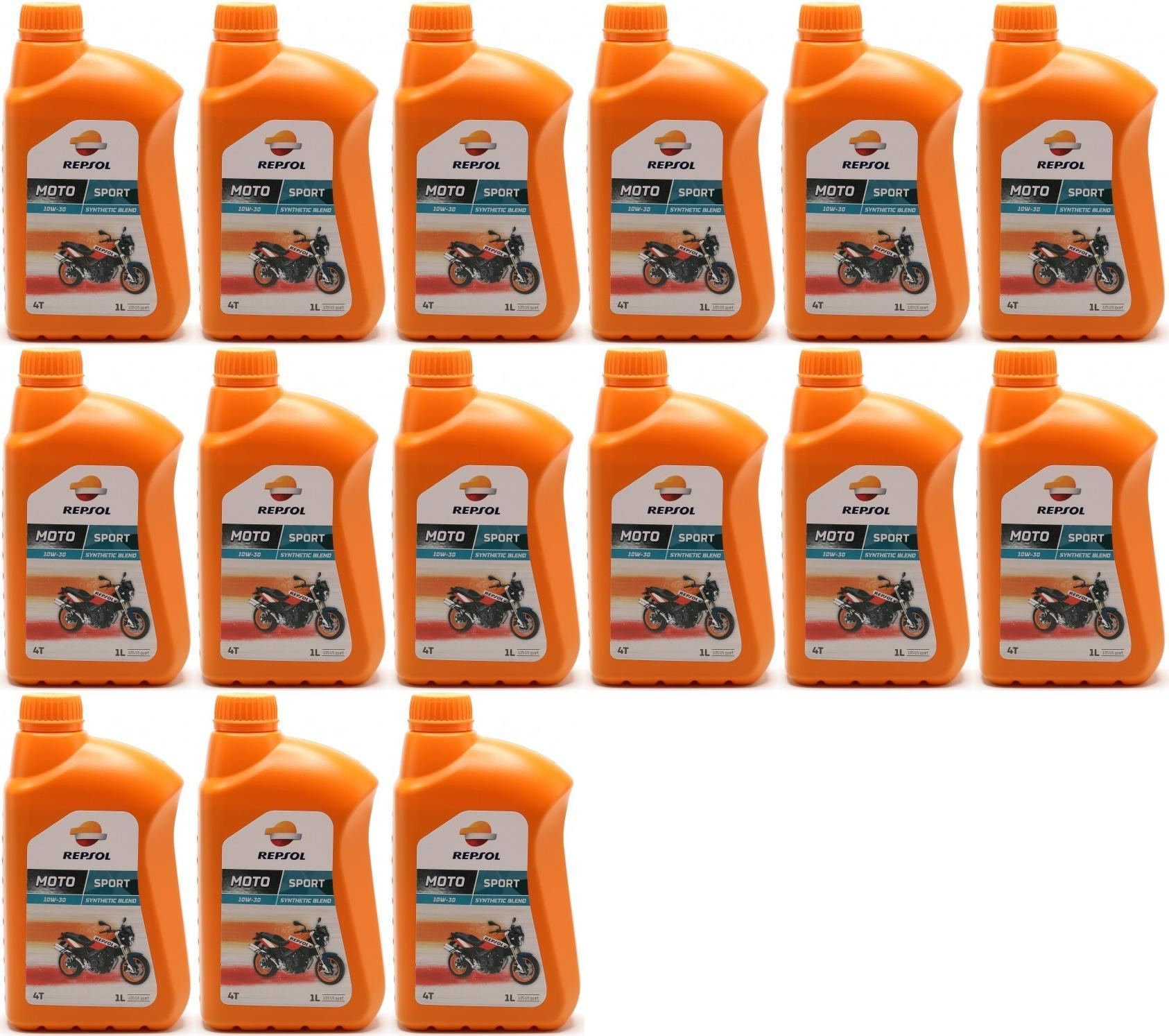 Repsol Motorrad Motoröl MOTO SPORT 4T 10W30 1 Liter 15x 1l = 15 Liter