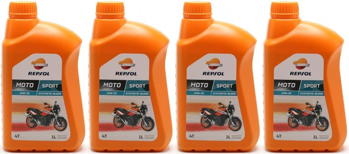 Repsol Motorrad Motoröl MOTO SPORT 4T 10W30 1 Liter 4x 1l = 4 Liter