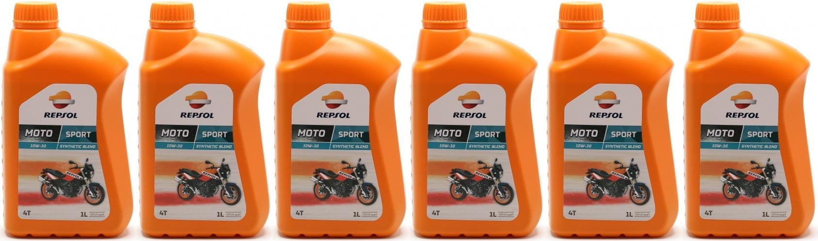 Repsol Motorrad Motoröl MOTO SPORT 4T 10W30 1 Liter 6x 1l = 6 Liter