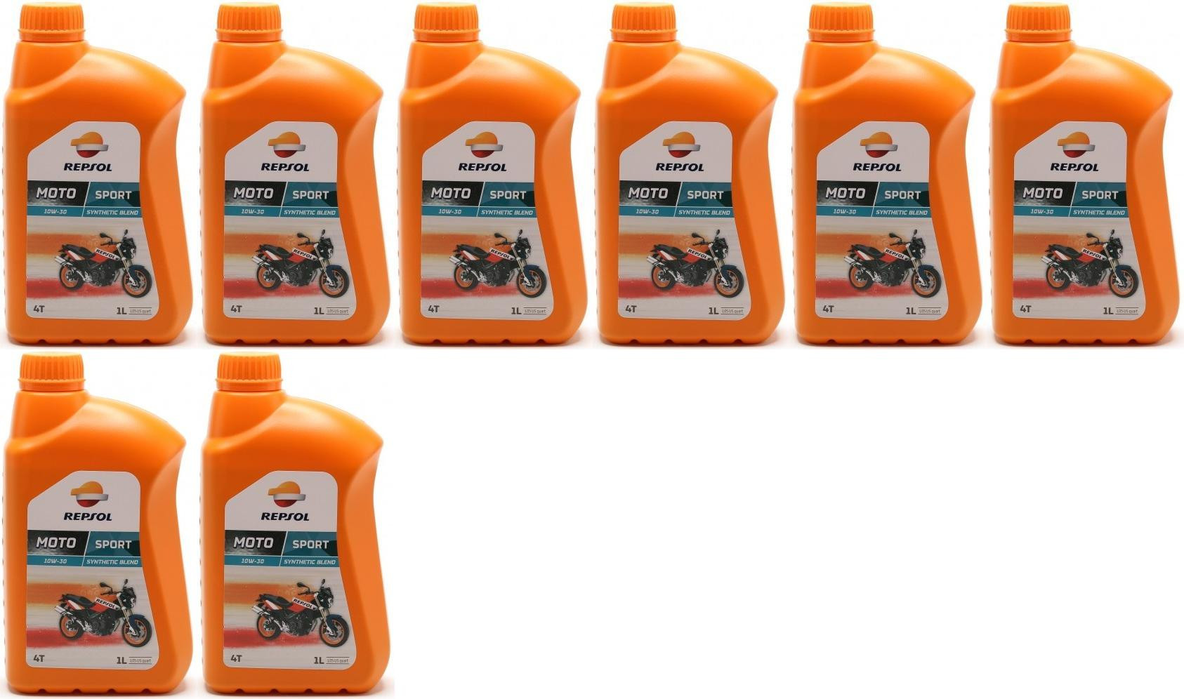 Repsol Motorrad Motoröl MOTO SPORT 4T 10W30 1 Liter 8x 1l = 8 Liter