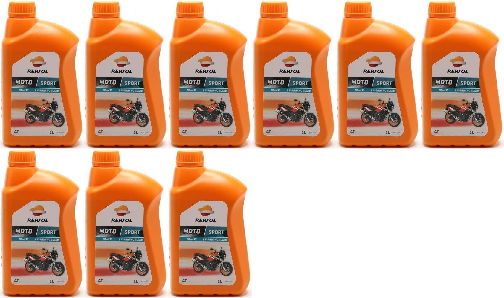 Repsol Motorrad Motoröl MOTO SPORT 4T 10W30 1 Liter 9x 1l = 9 Liter
