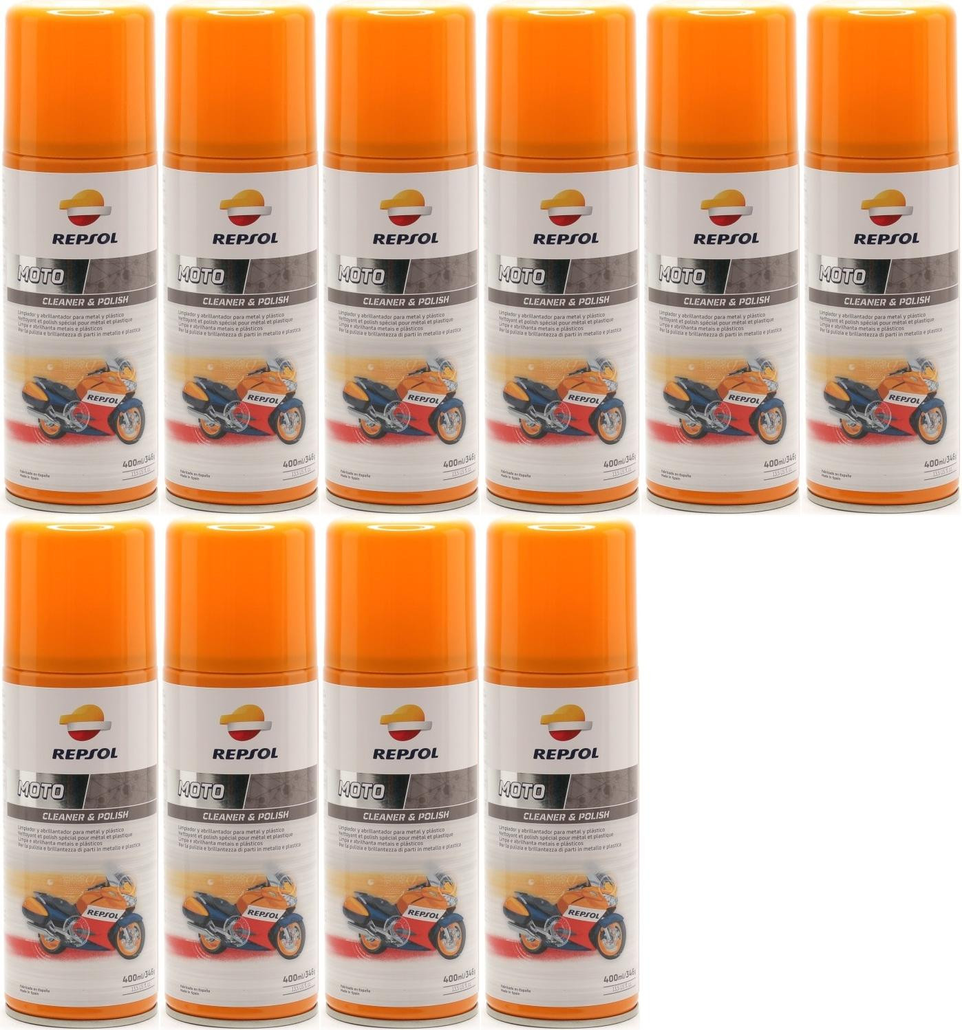 Repsol Motorrad MOTO CLEANER & POLISH 10x 400 Milliliter