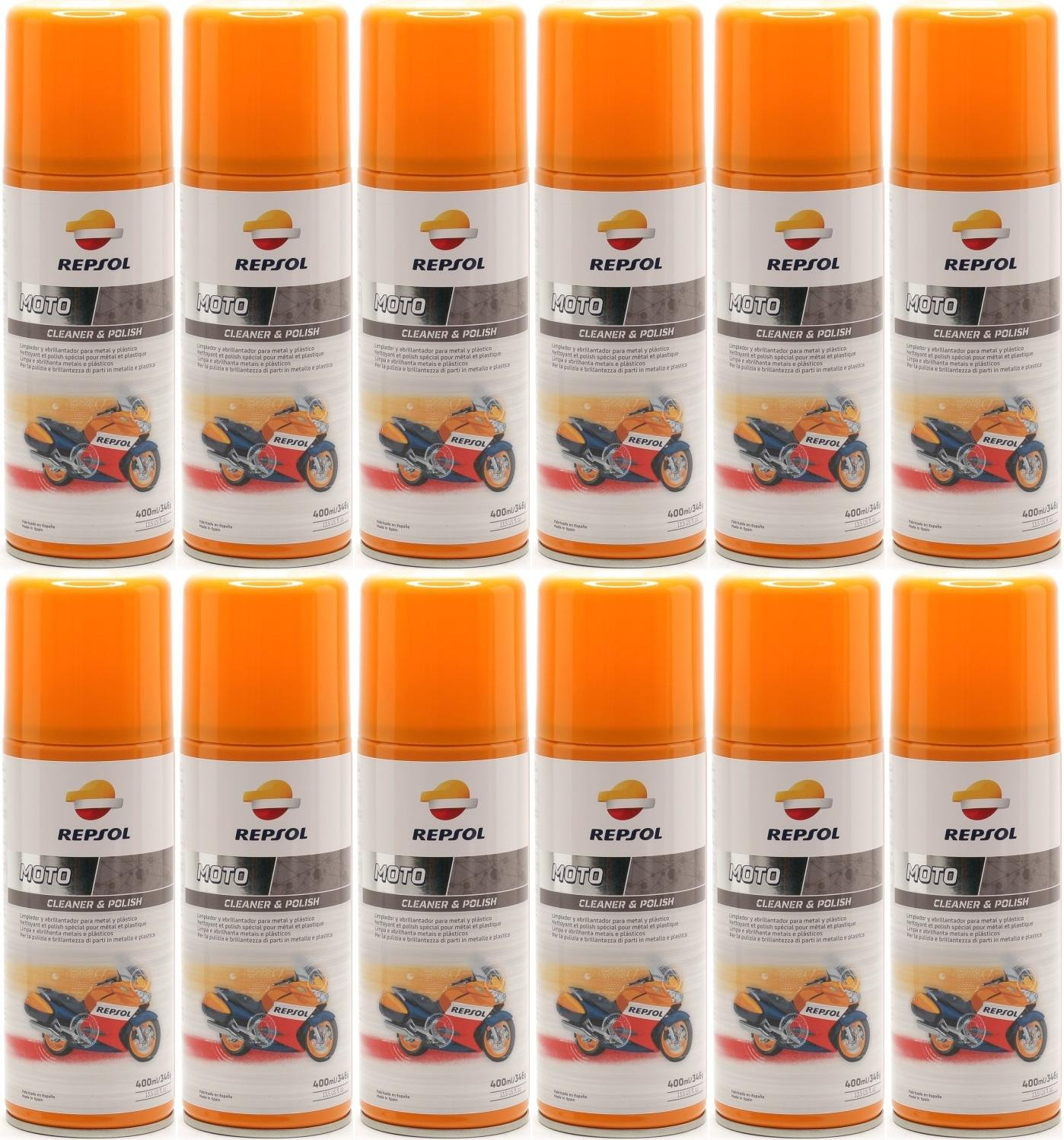 Repsol Motorrad MOTO CLEANER & POLISH 12x 400 Milliliter