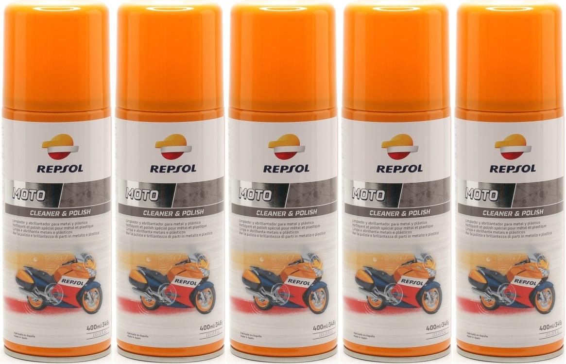 Repsol Motorrad MOTO CLEANER & POLISH 5x 400 Milliliter