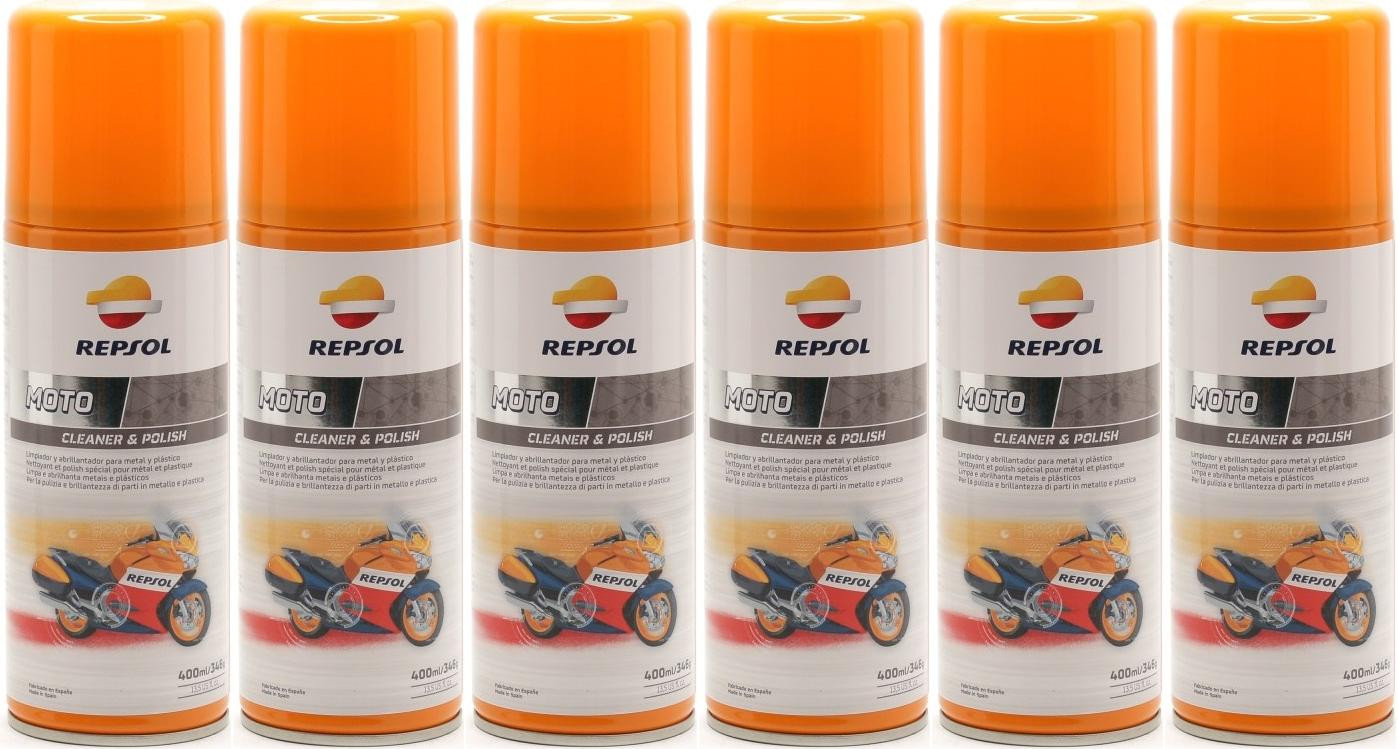 Repsol Motorrad MOTO CLEANER & POLISH 6x 400 Milliliter