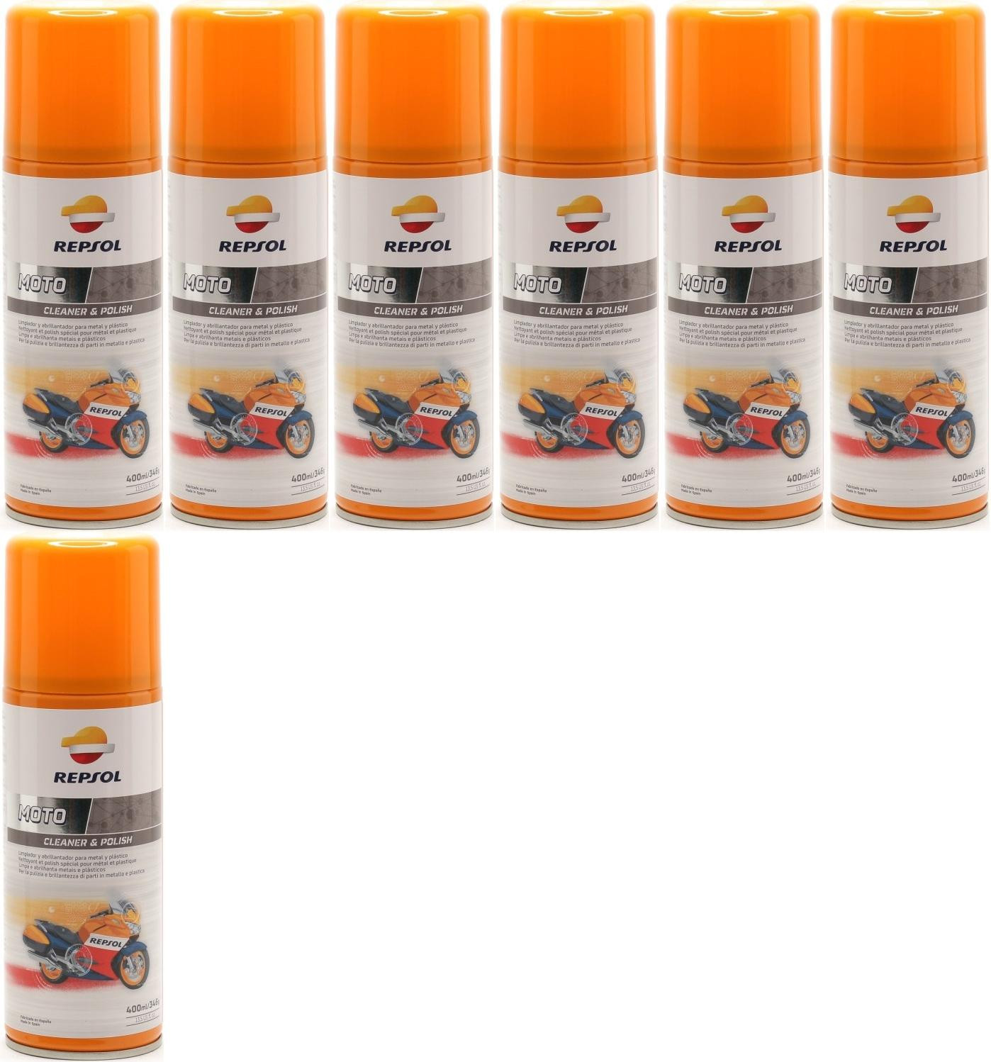 Repsol Motorrad MOTO CLEANER & POLISH 7x 400 Milliliter