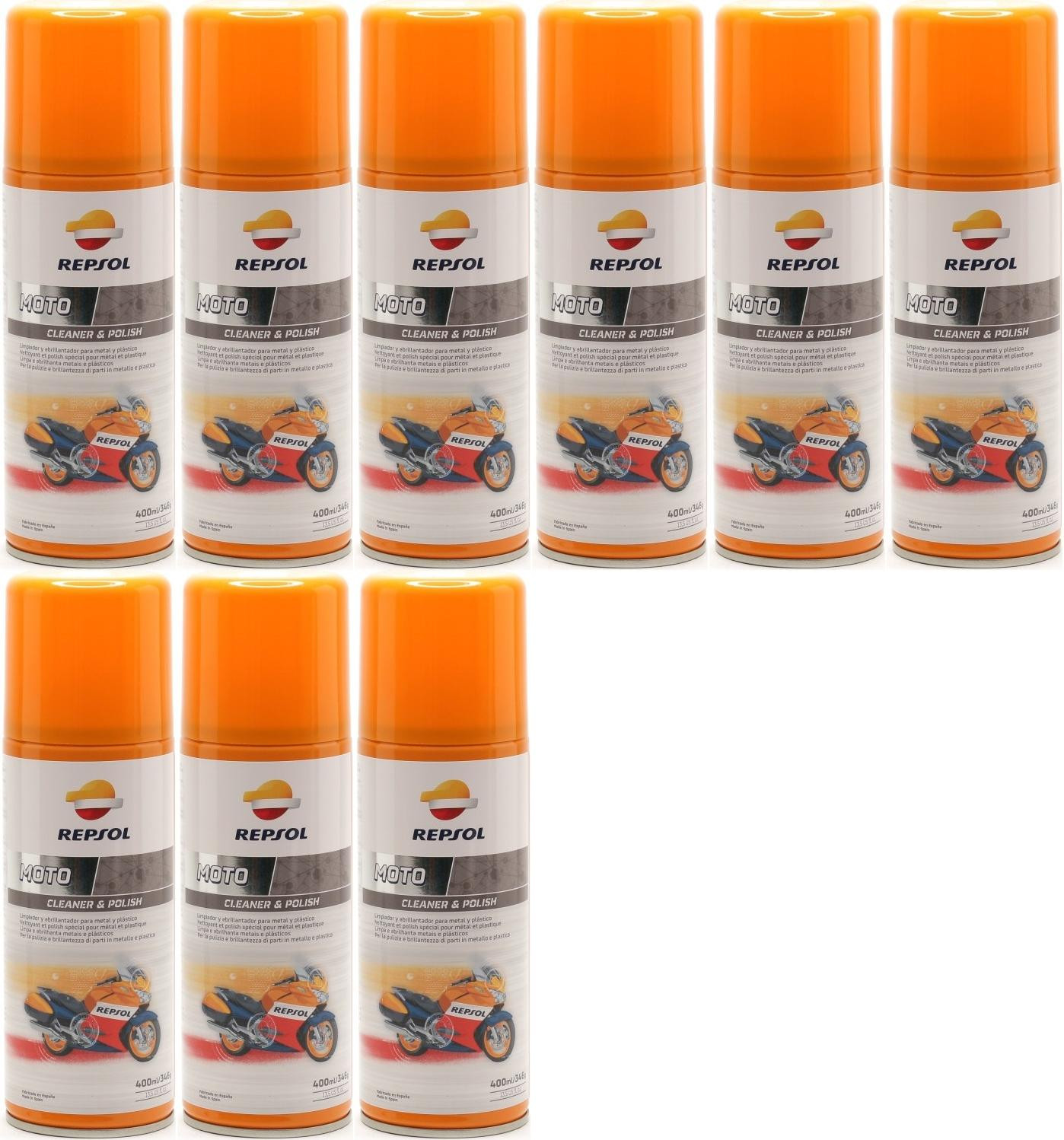 Repsol Motorrad MOTO CLEANER & POLISH 9x 400 Milliliter