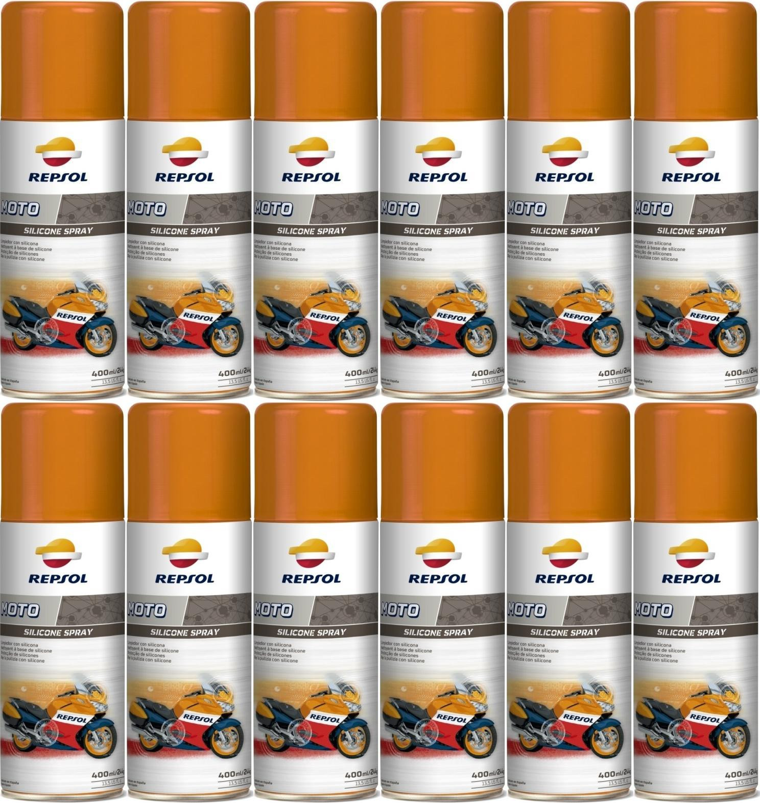 Repsol Motorrad MOTO SILICONE SPRAY 12x 400 Milliliter