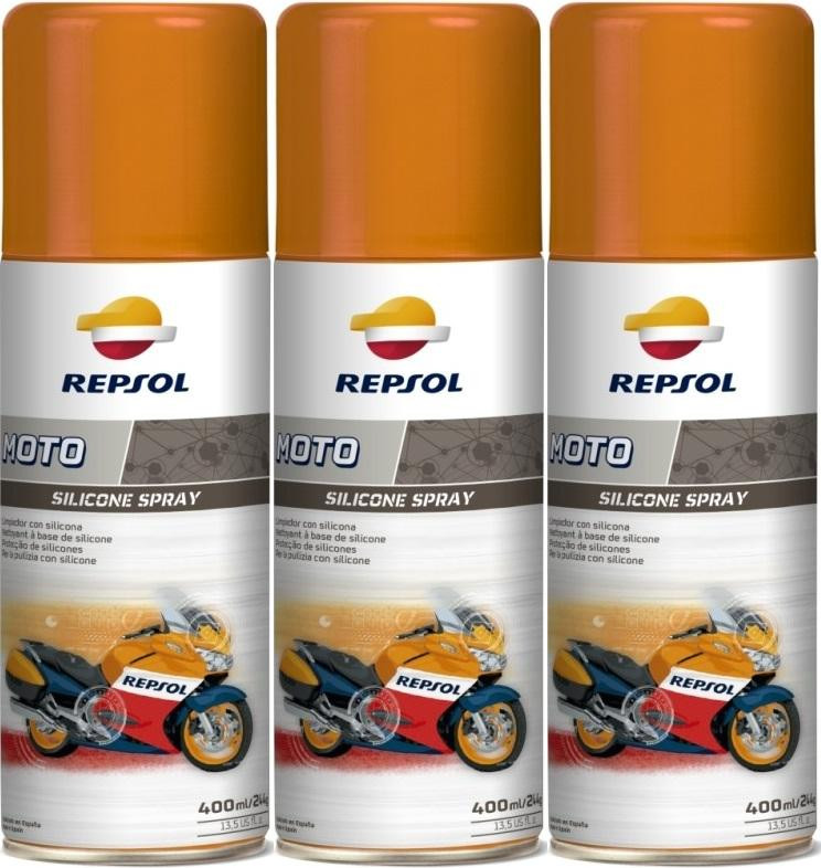 Repsol Motorrad MOTO SILICONE SPRAY 3x 400 Milliliter