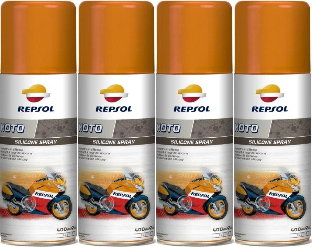 Repsol Motorrad MOTO SILICONE SPRAY 4x 400 Milliliter