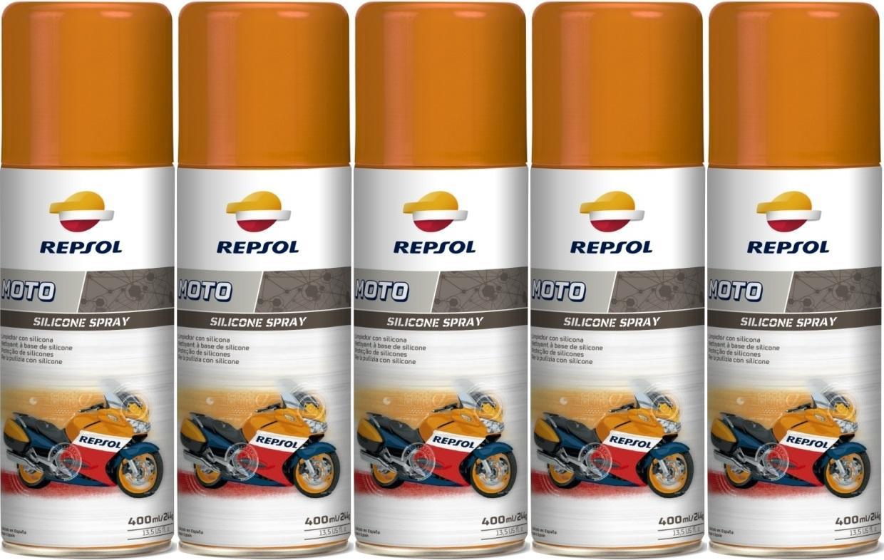 Repsol Motorrad MOTO SILICONE SPRAY 5x 400 Milliliter