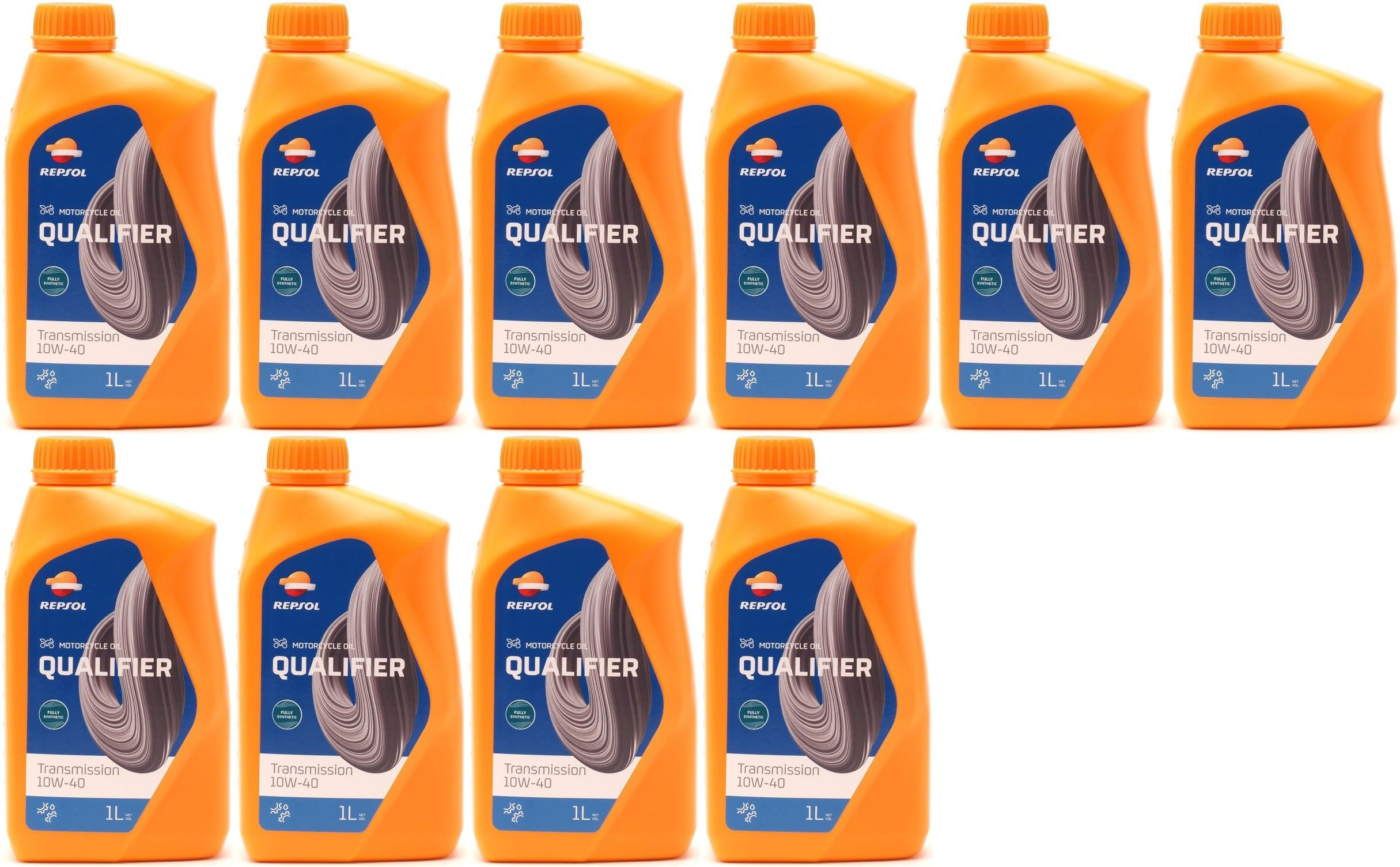 Repsol Motorrad Getriebeöl QUALIFIER TRANSMISION 10W-40 1 Liter 10x 1l=10 Liter