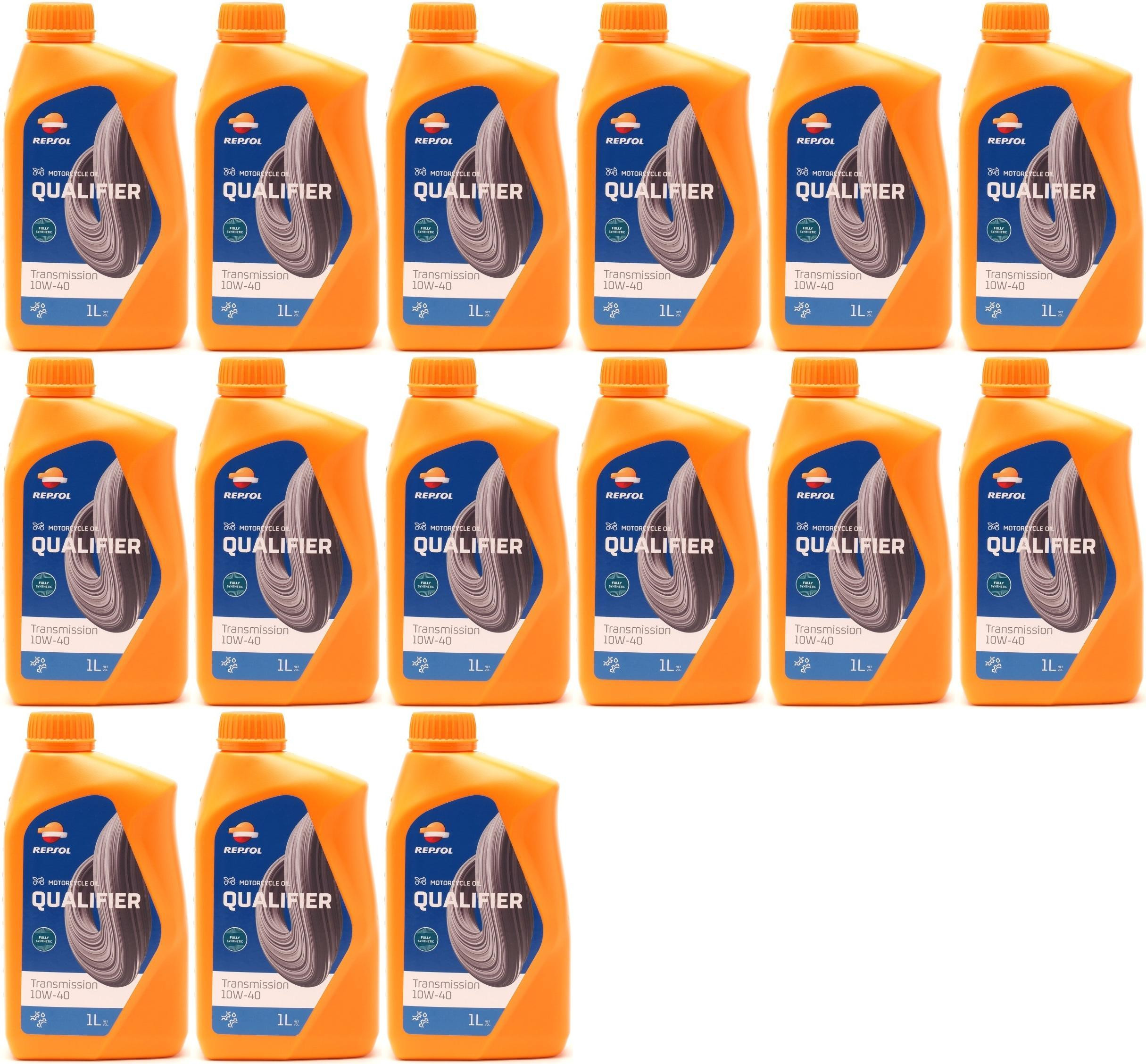 Repsol Motorrad Getriebeöl QUALIFIER TRANSMISION 10W-40 1 Liter 15x 1l=15 Liter