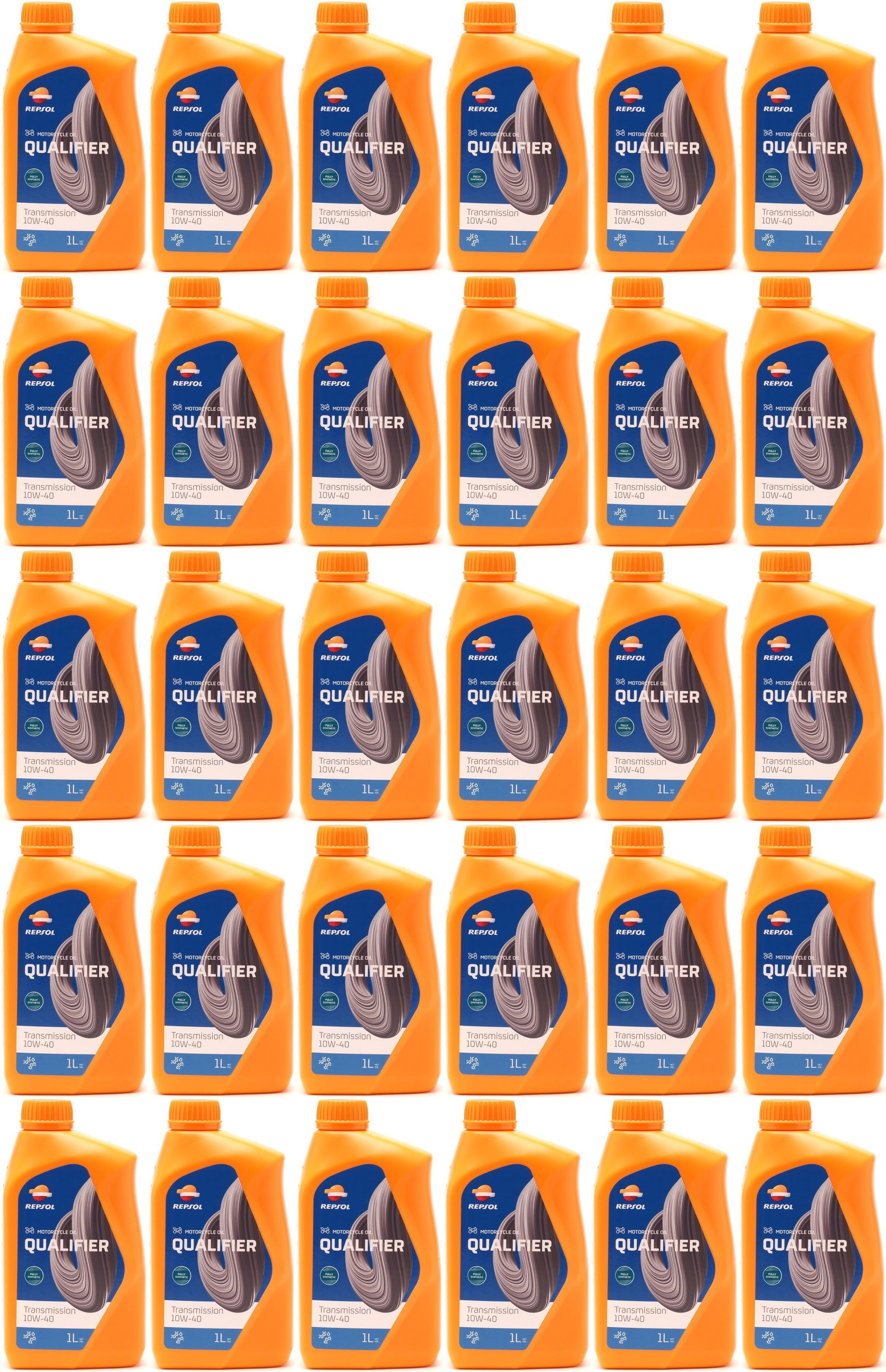 Repsol Motorrad Getriebeöl QUALIFIER TRANSMISION 10W-40 1 Liter 30x 1l=30 Liter