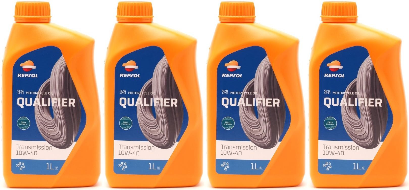 Repsol Motorrad Getriebeöl QUALIFIER TRANSMISION 10W-40 1 Liter 4x 1l = 4 Liter