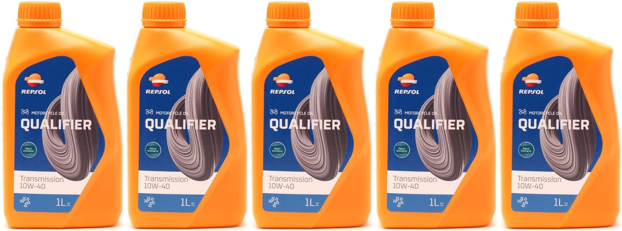 Repsol Motorrad Getriebeöl QUALIFIER TRANSMISION 10W-40 1 Liter 5x 1l = 5 Liter