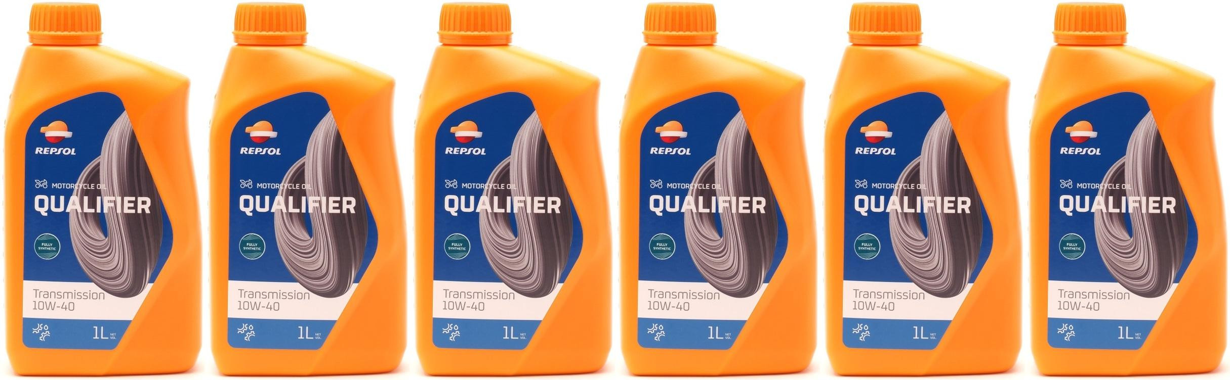 Repsol Motorrad Getriebeöl QUALIFIER TRANSMISION 10W-40 1 Liter 6x 1l = 6 Liter