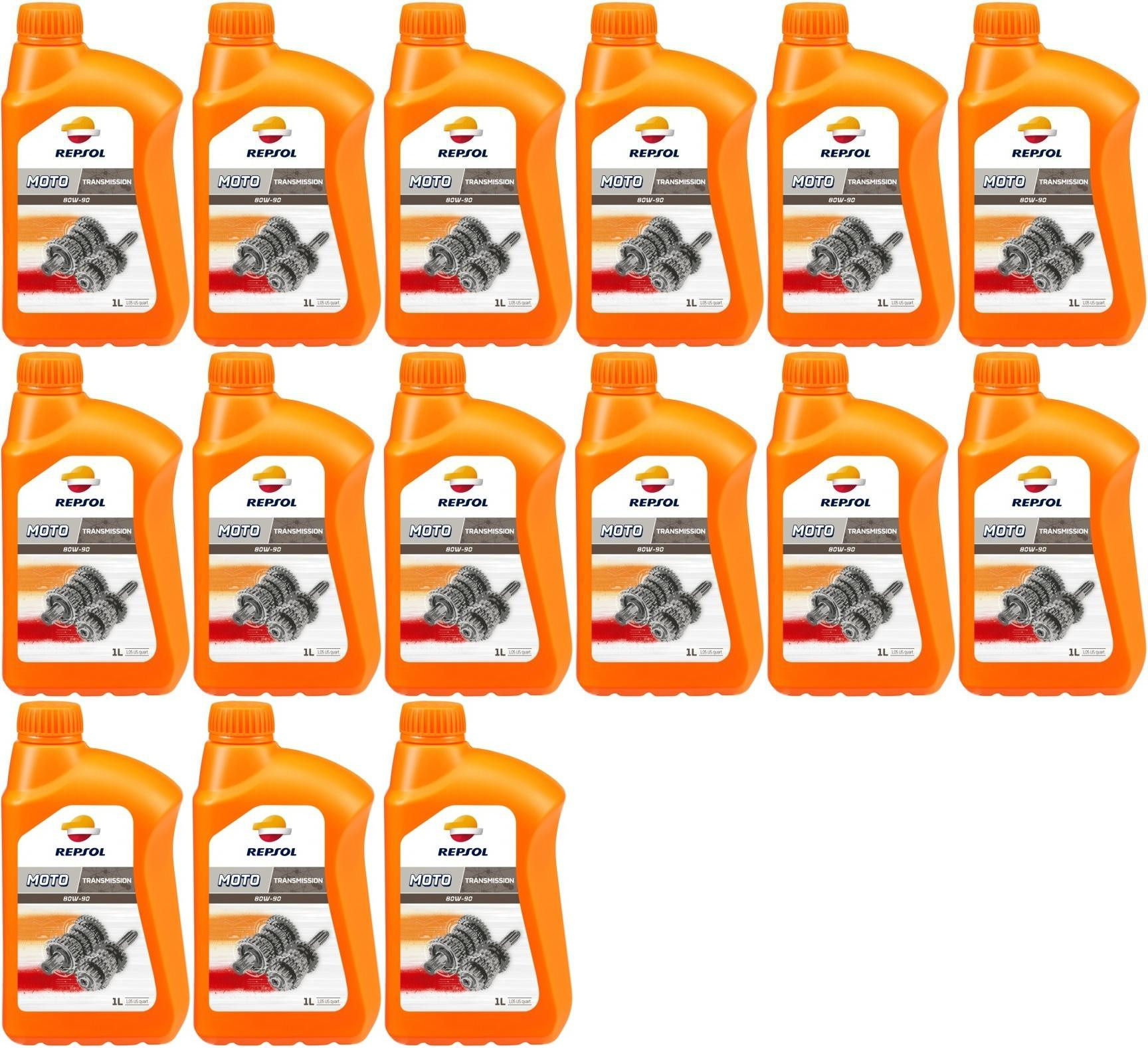 Repsol Motorrad Getriebeöl MOTO TRANSMISION 80W90 1 Liter 15x 1l = 15 Liter