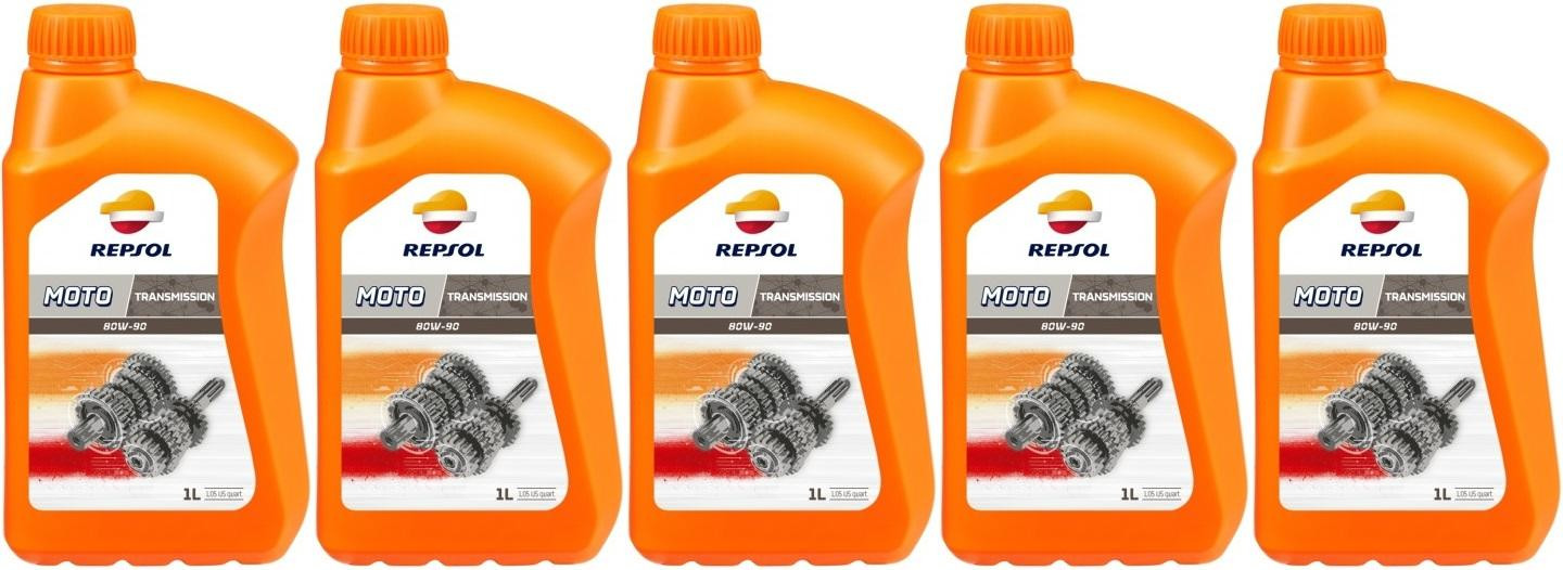 Repsol Motorrad Getriebeöl MOTO TRANSMISION 80W90 1 Liter 5x 1l = 5 Liter