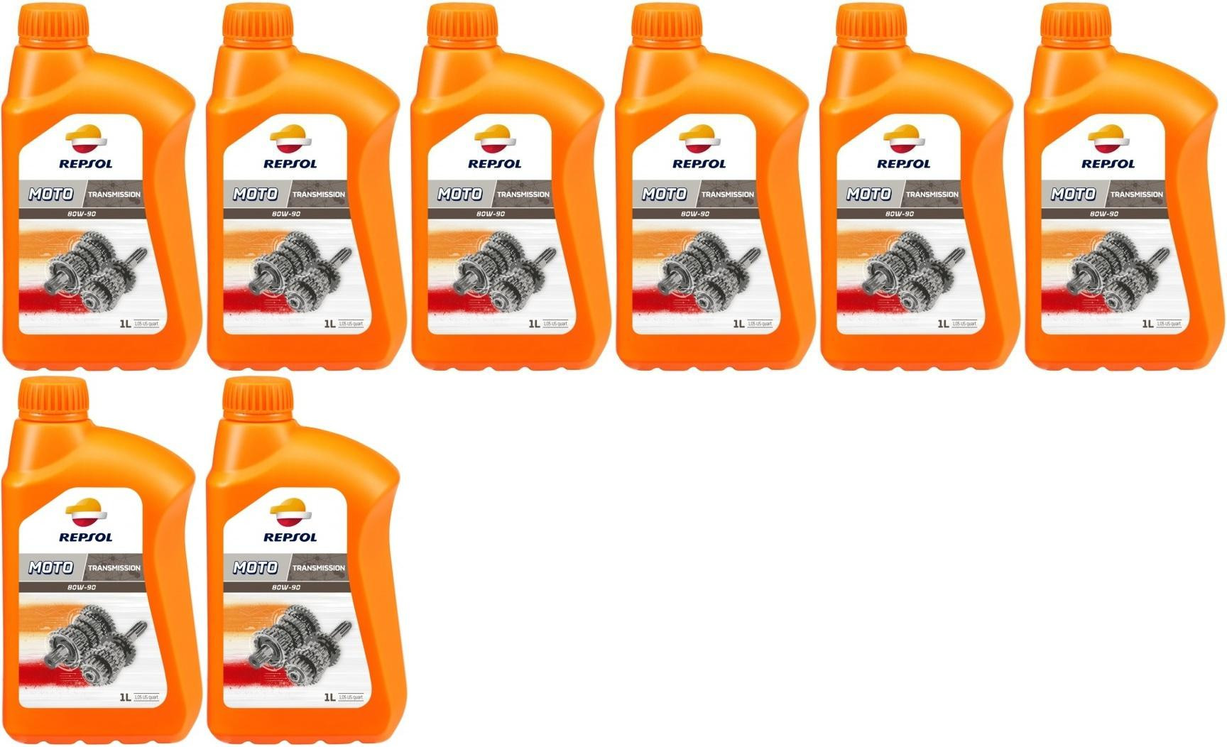 Repsol Motorrad Getriebeöl MOTO TRANSMISION 80W90 1 Liter 8x 1l = 8 Liter