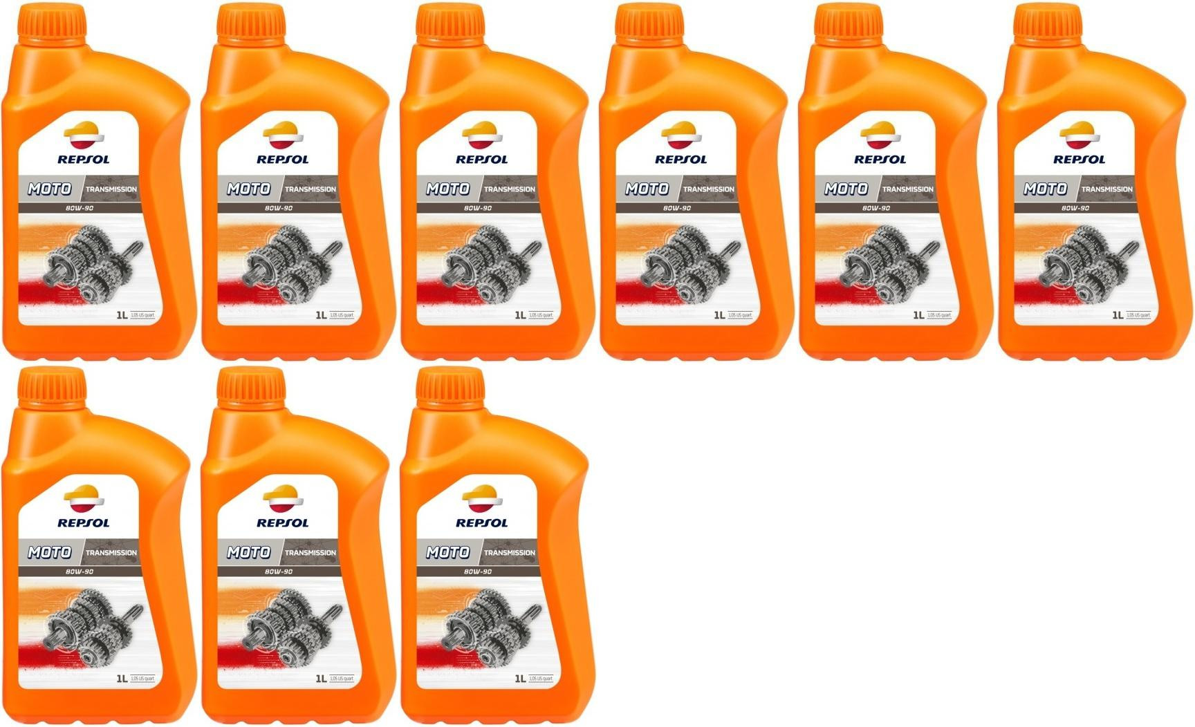 Repsol Motorrad Getriebeöl MOTO TRANSMISION 80W90 1 Liter 9x 1l = 9 Liter