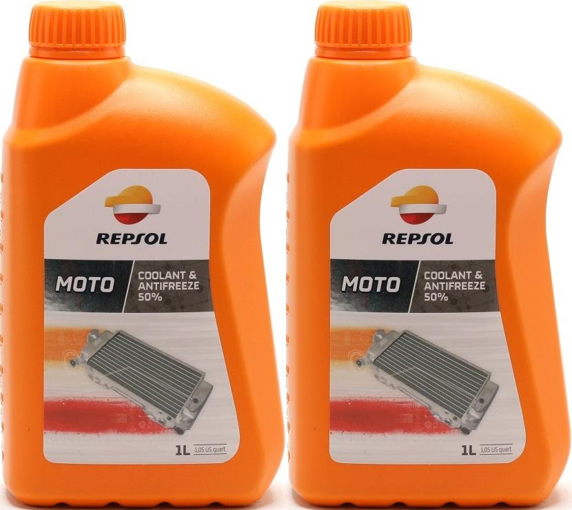 Repsol Kühlerschutz MOTO COOLANT & ANTIFREEZE 50% 1 Liter 2x 1l = 2 Liter