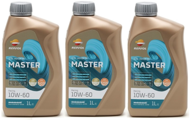Repsol Motoröl Master Racing 10W-60 1 Liter 3x 1l = 3 Liter