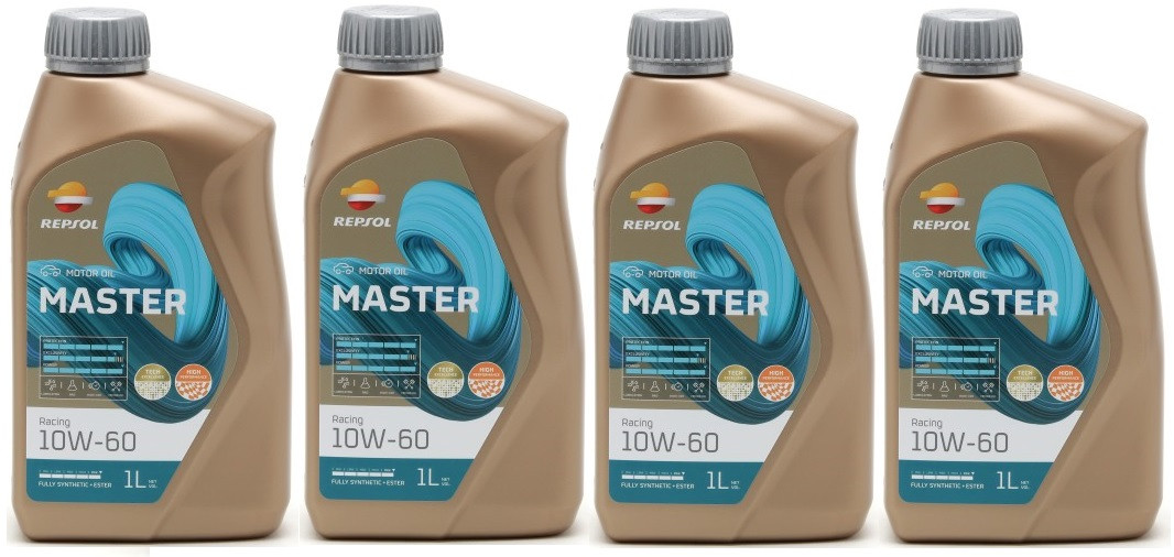 Repsol Motoröl Master Racing 10W-60 1 Liter 4x 1l = 4 Liter