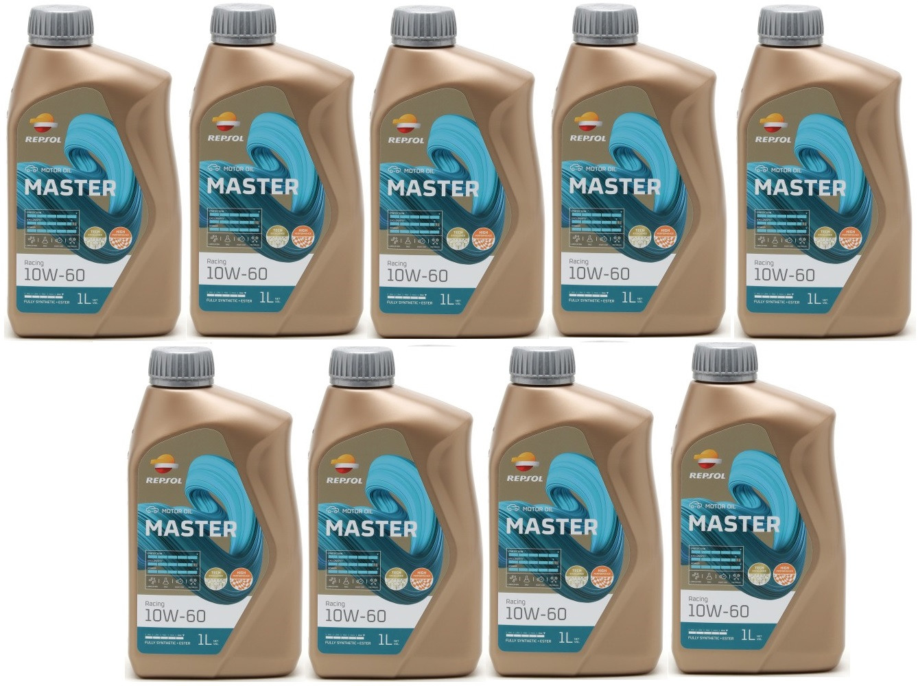 Repsol Motoröl Master Racing 10W-60 1 Liter 9x 1l = 9 Liter