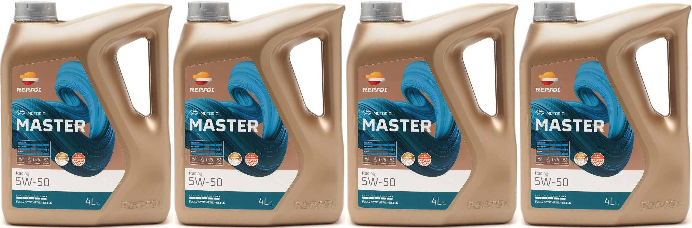 Repsol Motoröl Master Racing 5W50 4x 4l = 16 Liter